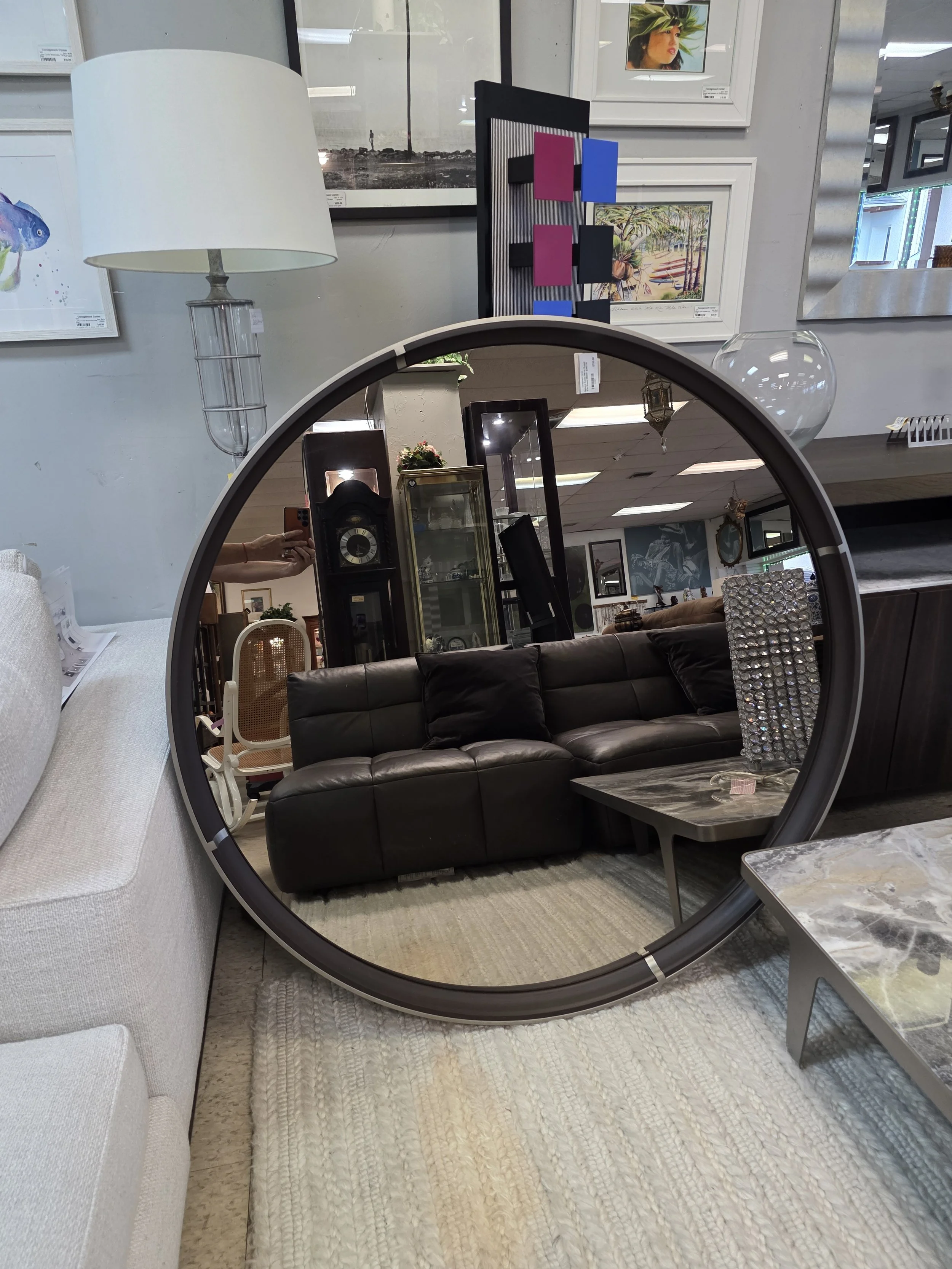 Natuzzi Round Mirror