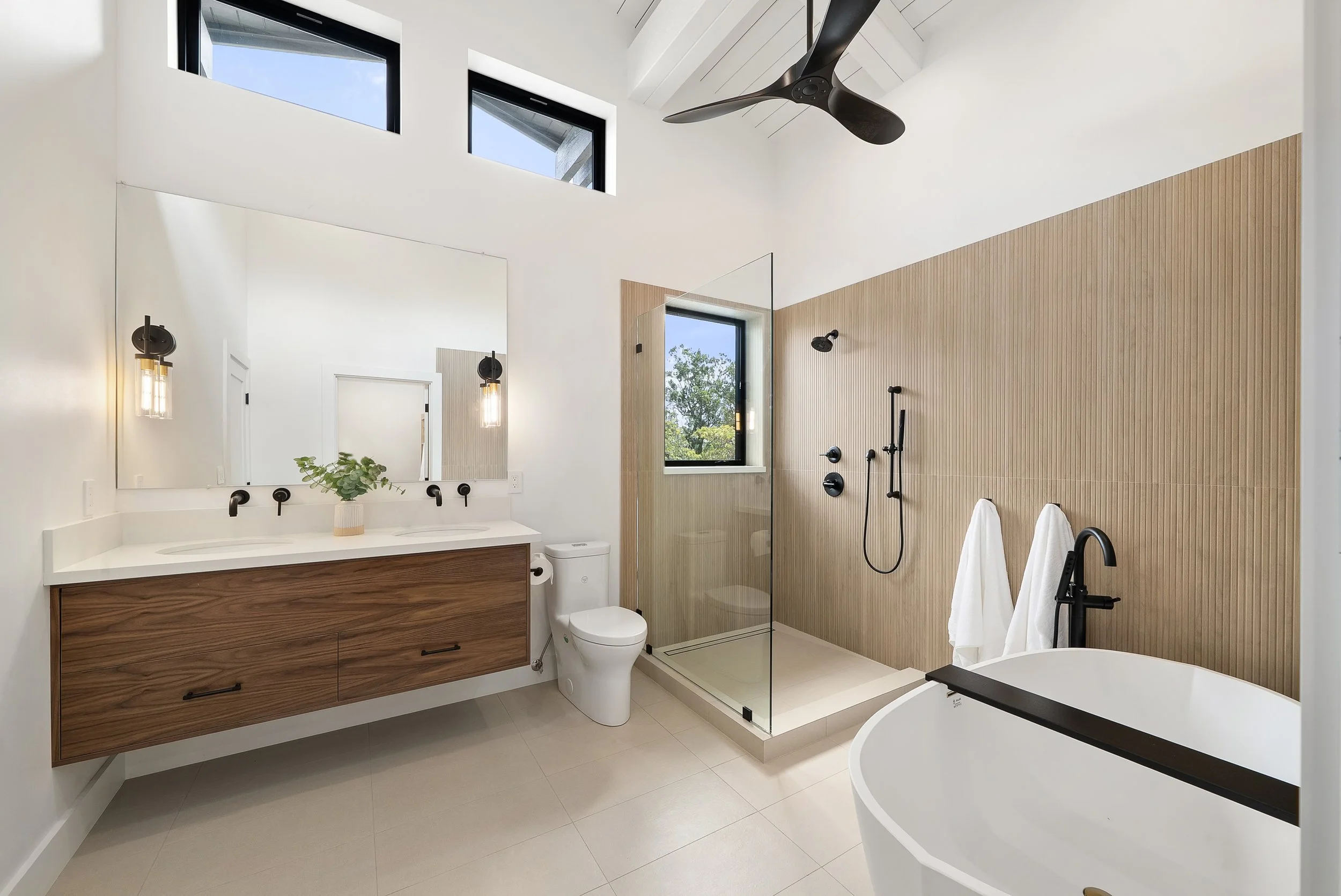 Interior living space of a private luxury residence in Haiku, Maui, Hawaii, presented by Eva Besselmann.