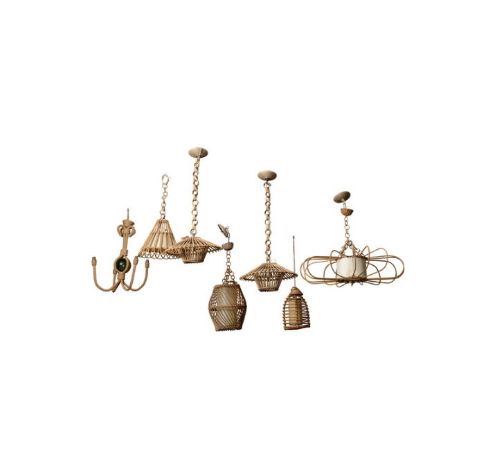 Rattan and Bamboo Pendant Lights