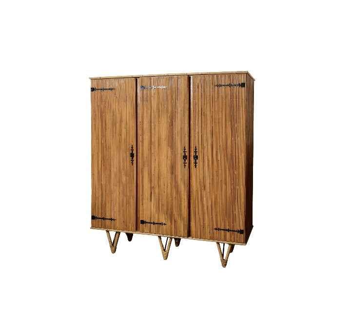 Audoux Minet Reed Rattan Wardrobe