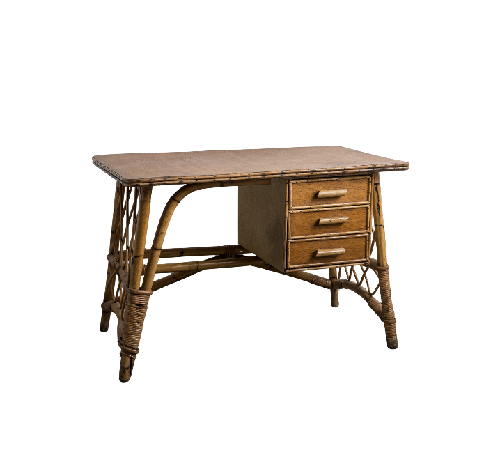 Louis Sognot Rattan Desk