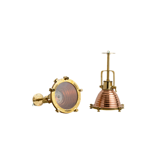 Restored Copper Brass Ship Lights
