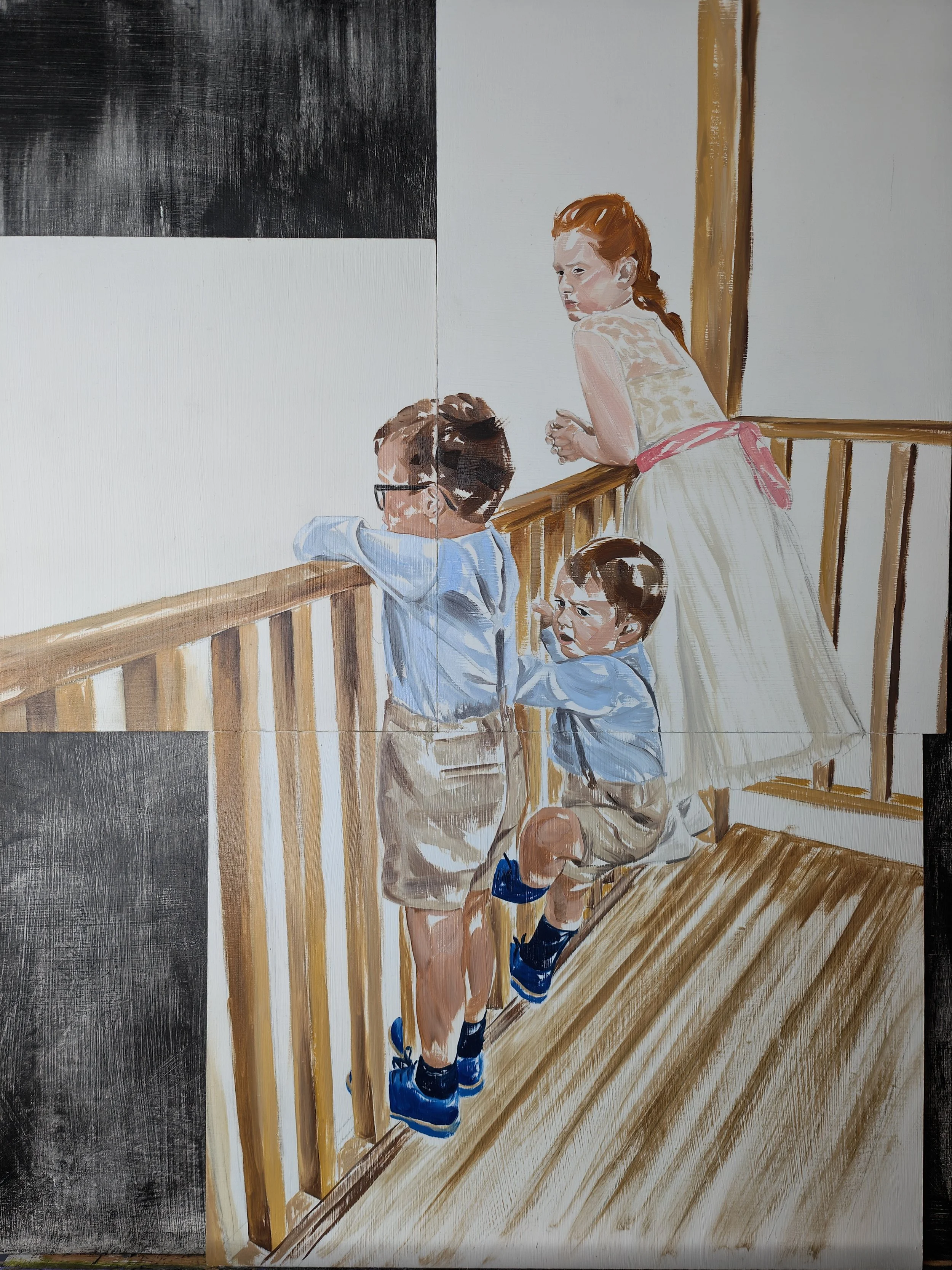 'The edge of the world' Tryptych, Oil on board