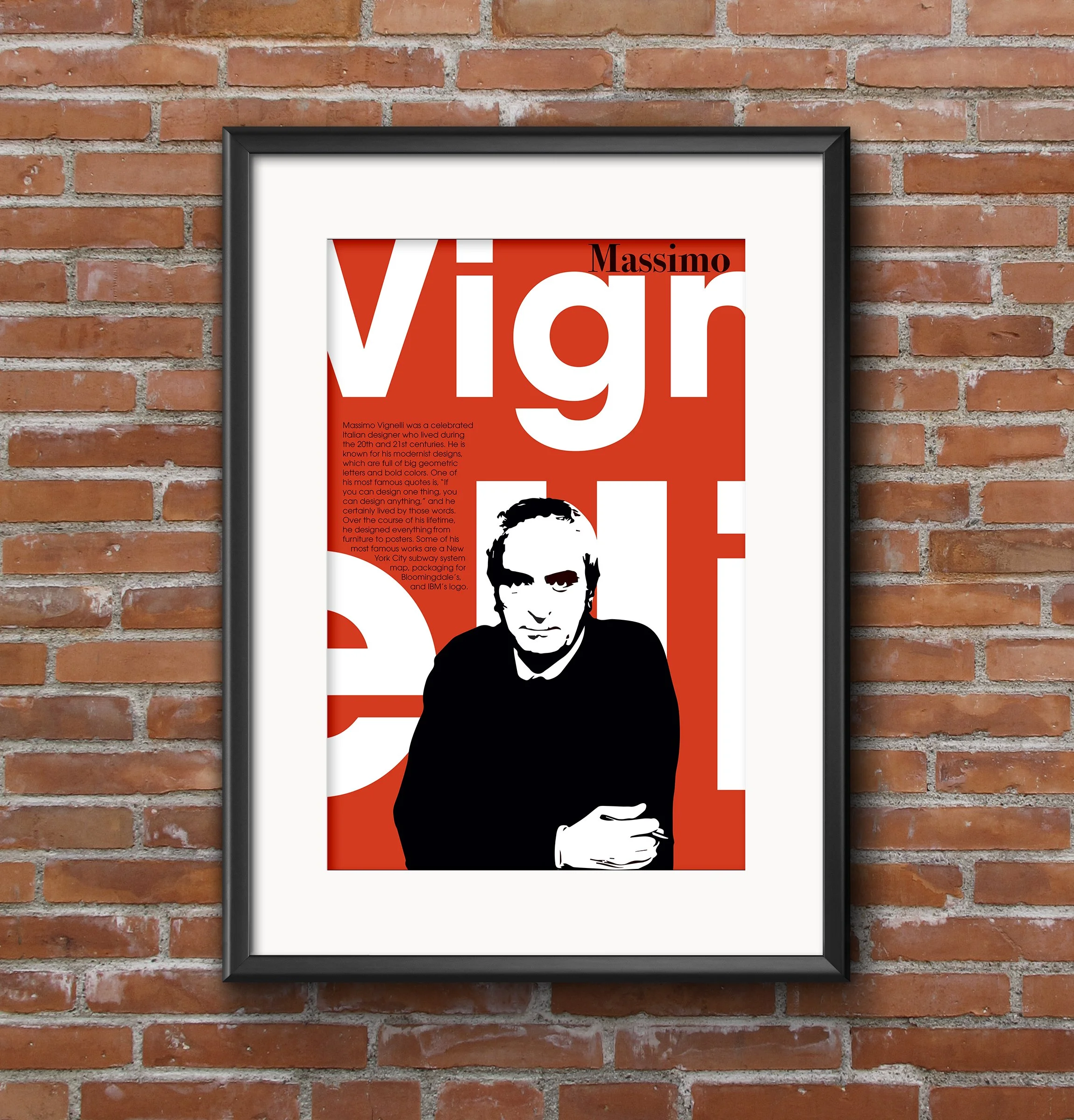 Massimo Vignelli Poster Mockup