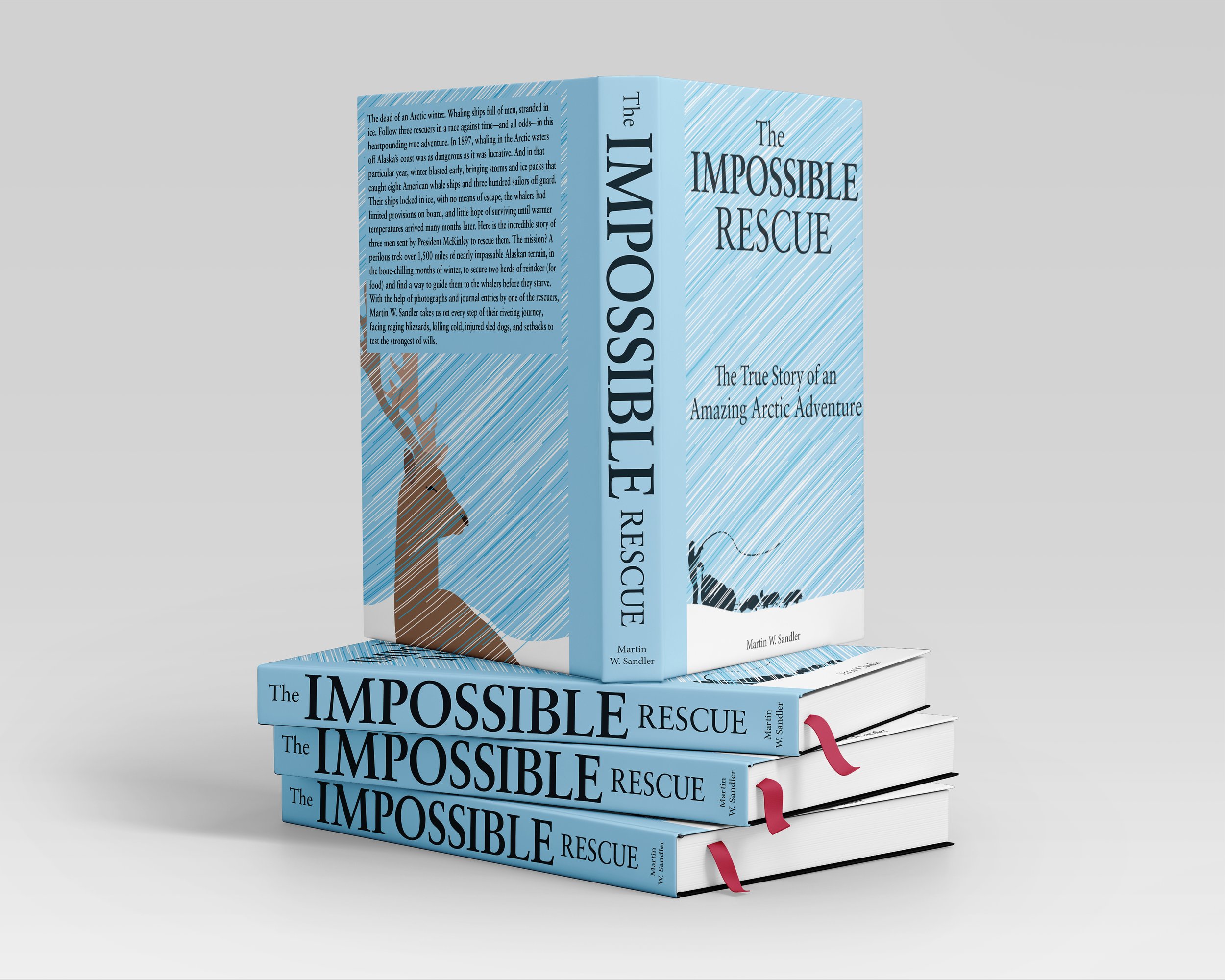 "The Impossible Rescue" Book cover design mockup.