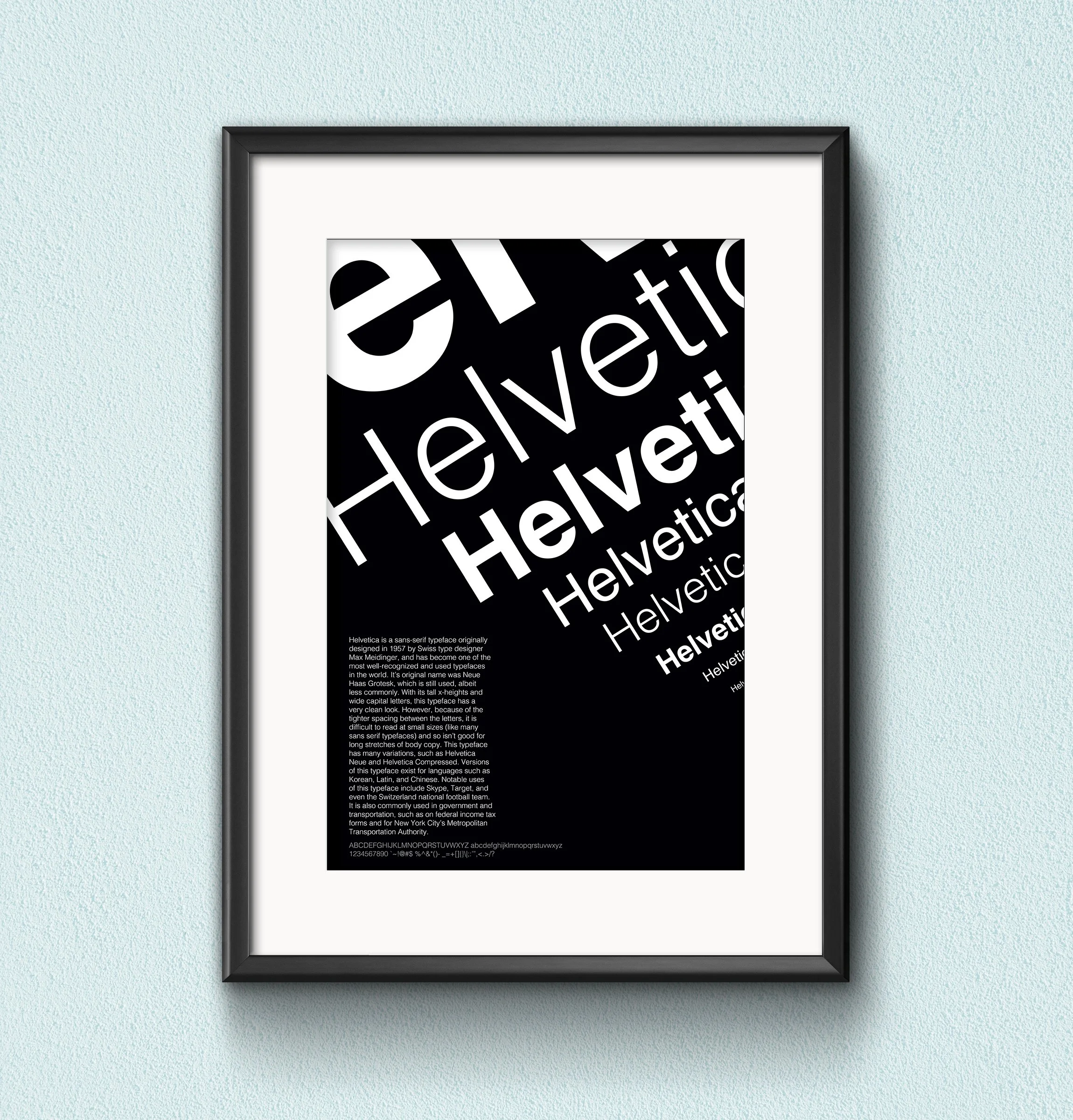 Helvetica Poster Mockup.