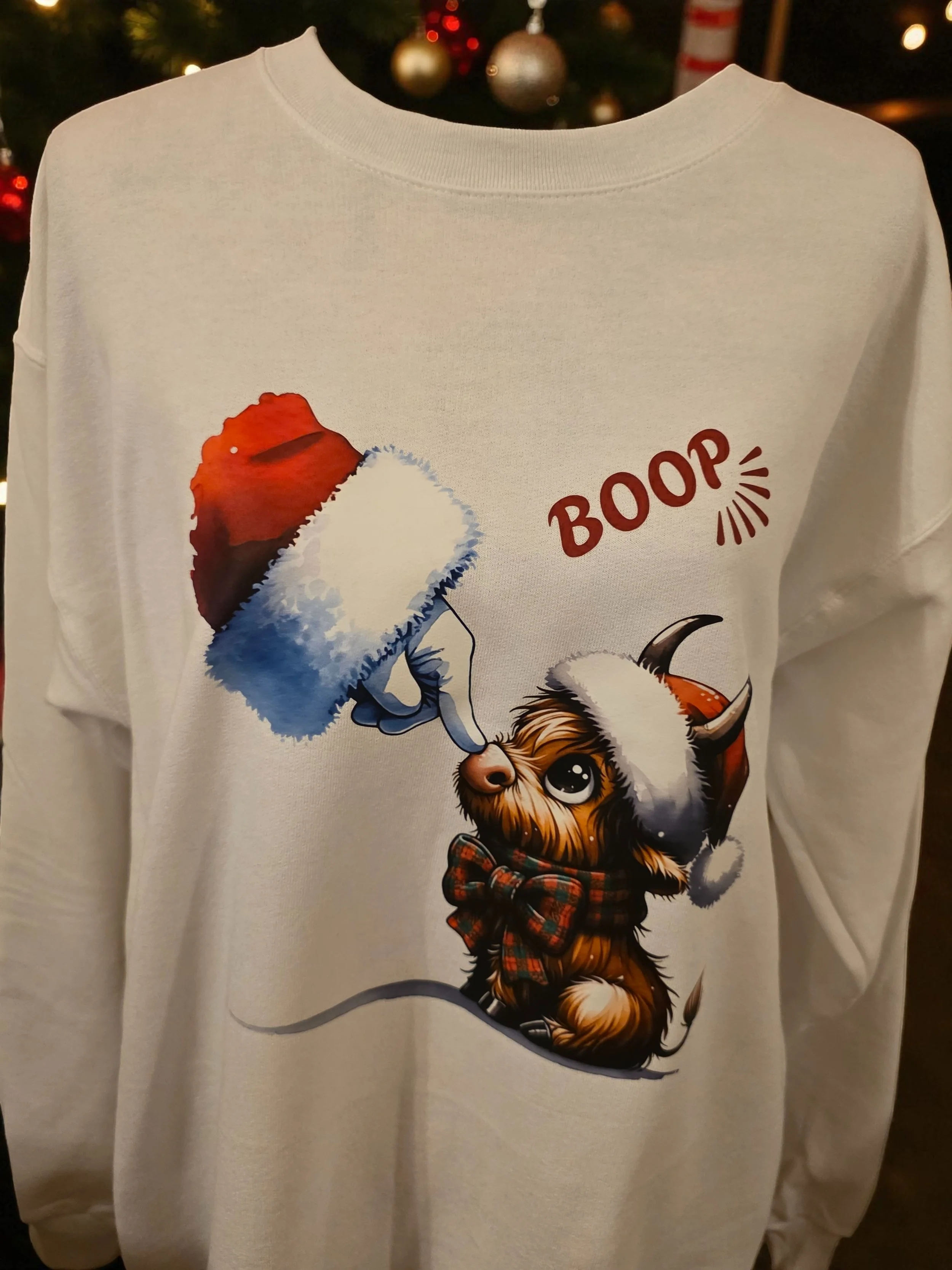 Santa/Highland Cow Boop