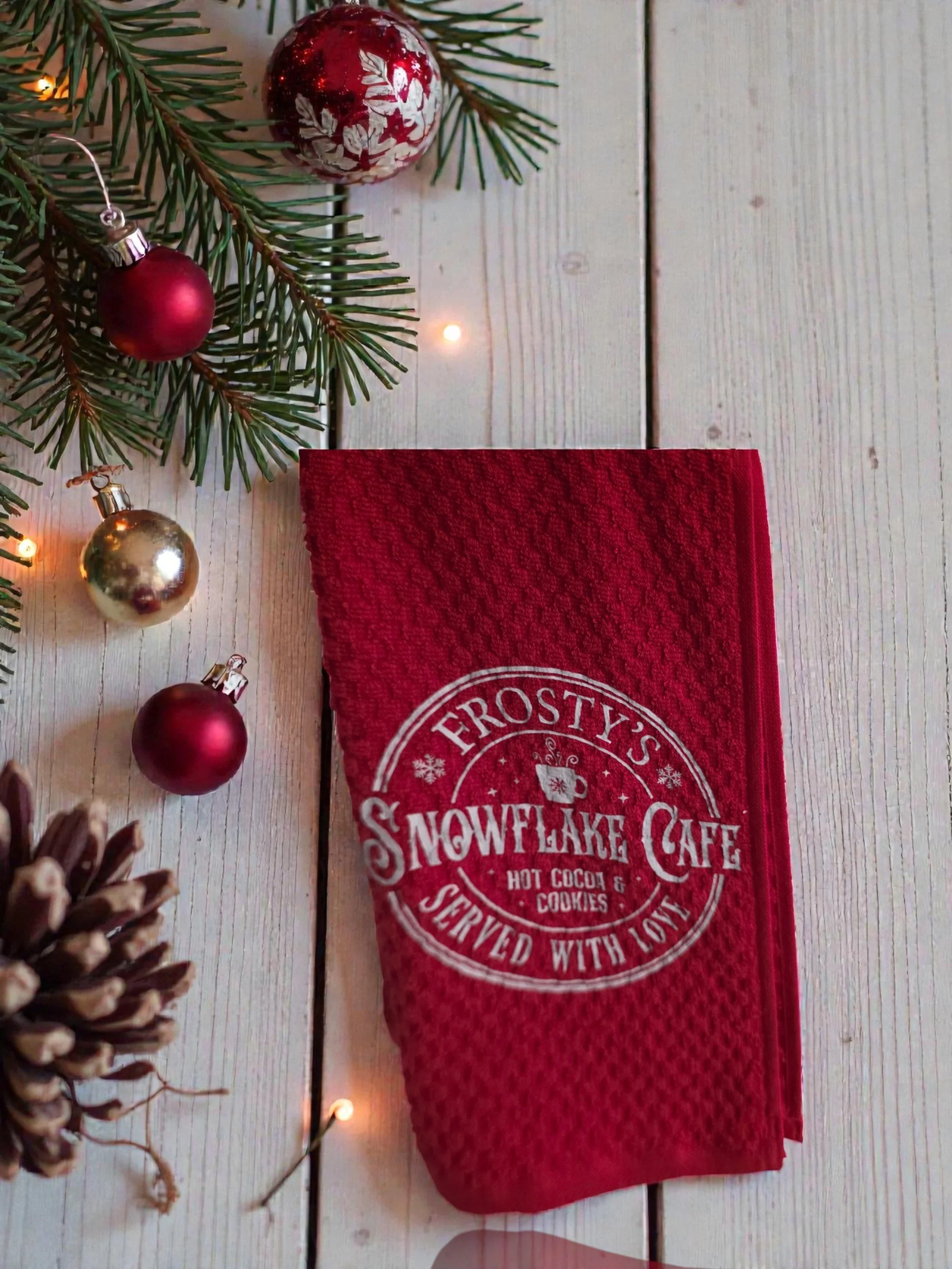 Frosty's Snowflake Cafe Tea Towel