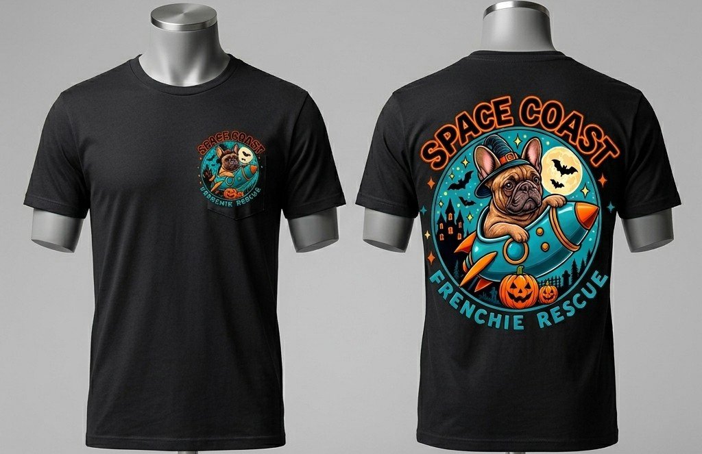 Space Coast Frenchie Rescue Halloween Design