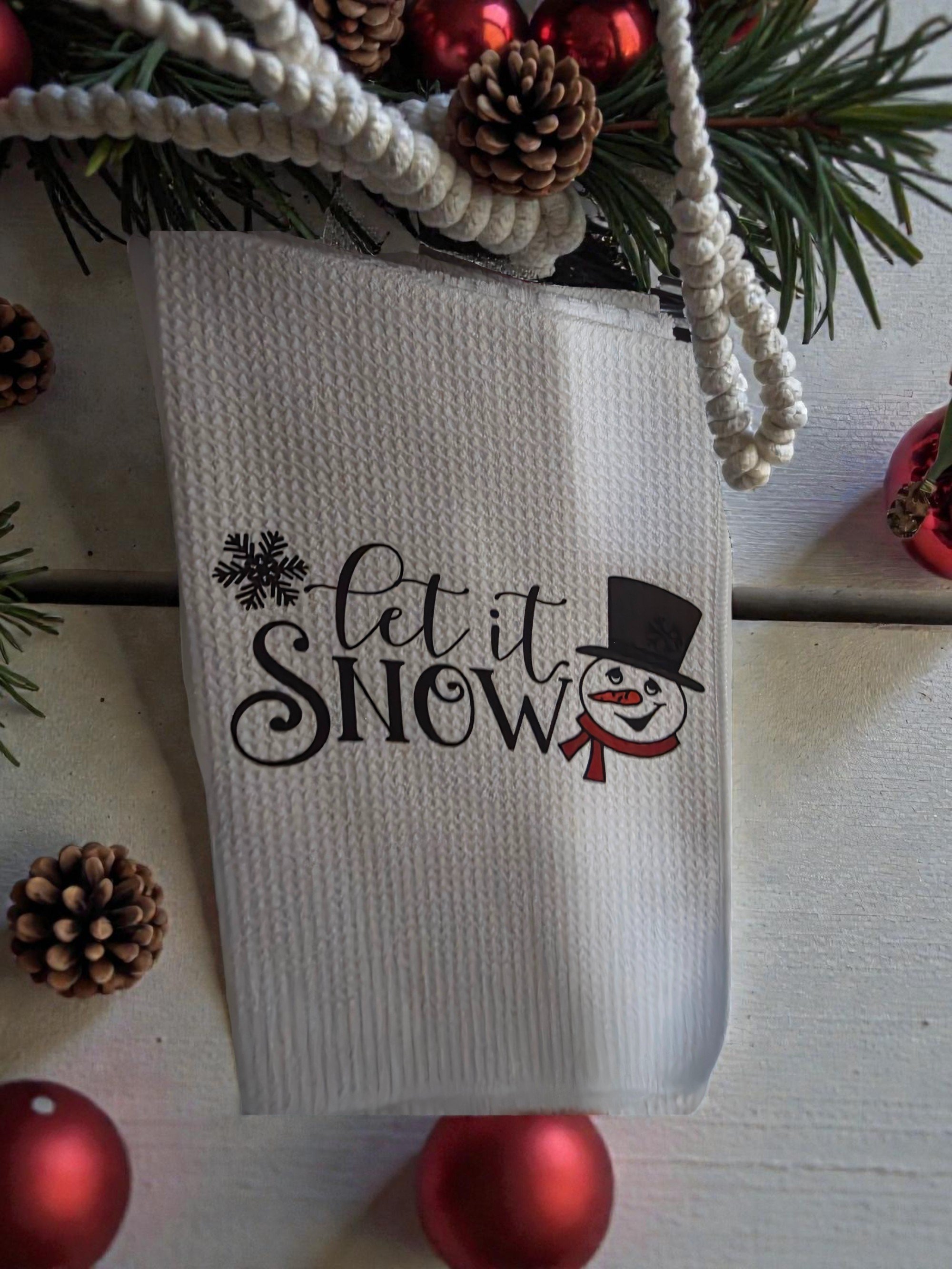 Let it Snow Tea Towel