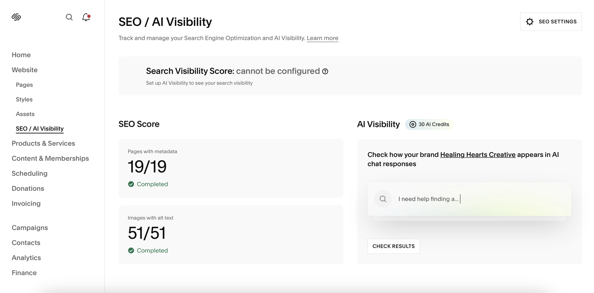 Squarespace's New SEO &amp; AI Visibility Settings Explained: A Plain-English Guide for Therapists