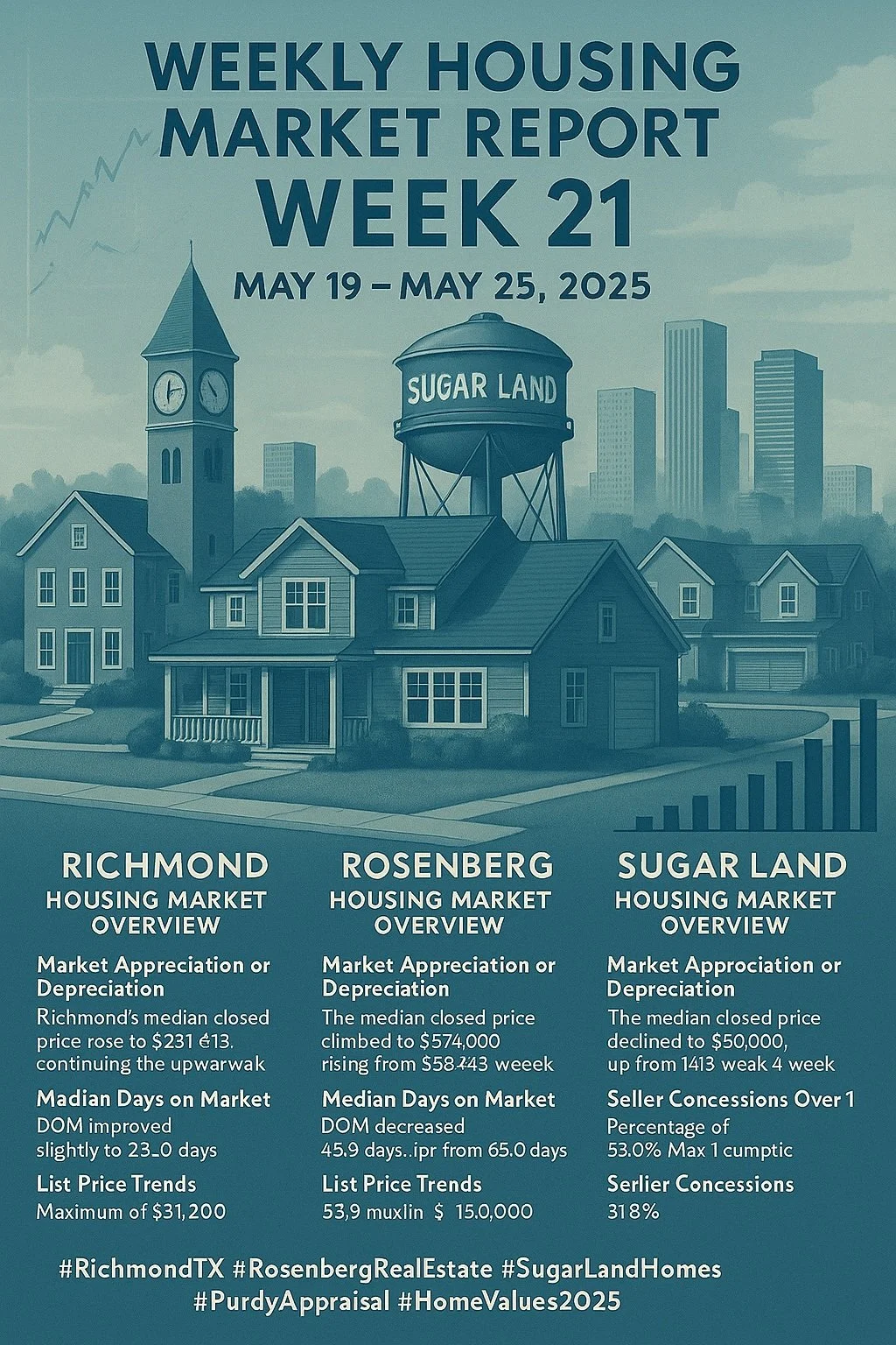 Weekly Housing Market Report – Richmond, Rosenberg, and Sugar Land, Texas – Week 21: May 19 – May 25, 2025