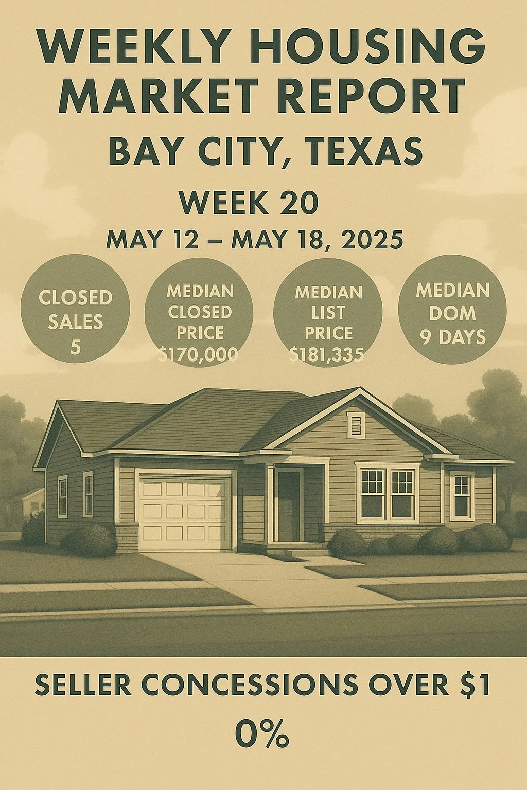 Bay City Weekly Housing Market Report – Week 20: May 12 – 18, 2025