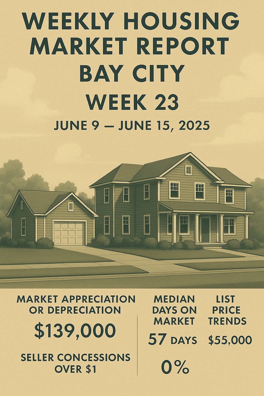 Bay City Weekly Housing Market Report – Week 23: June 2 – 8, 2025