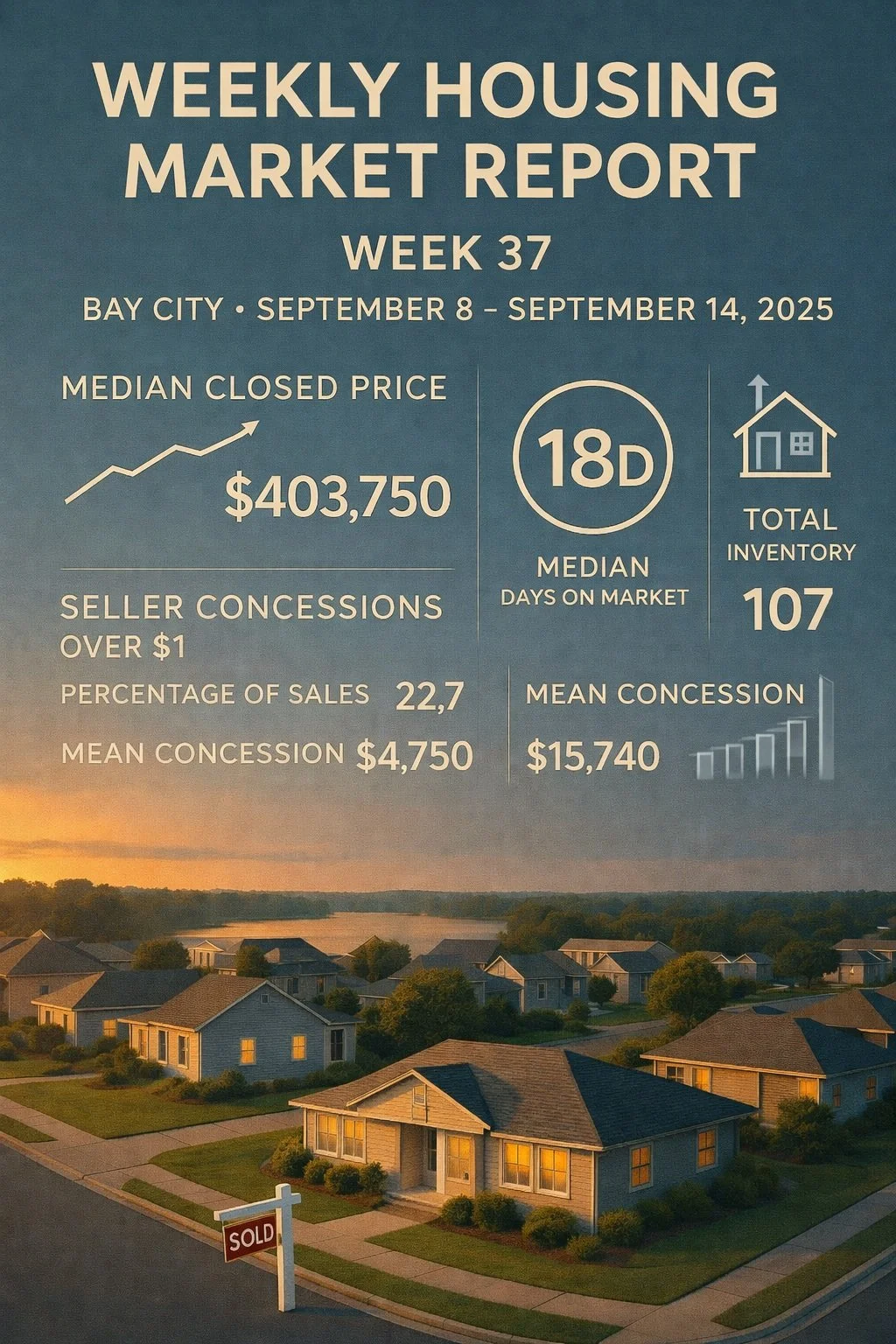 Weekly Housing Market Report – Bay City – Week 37: Sept 8–Sept 14, 2025