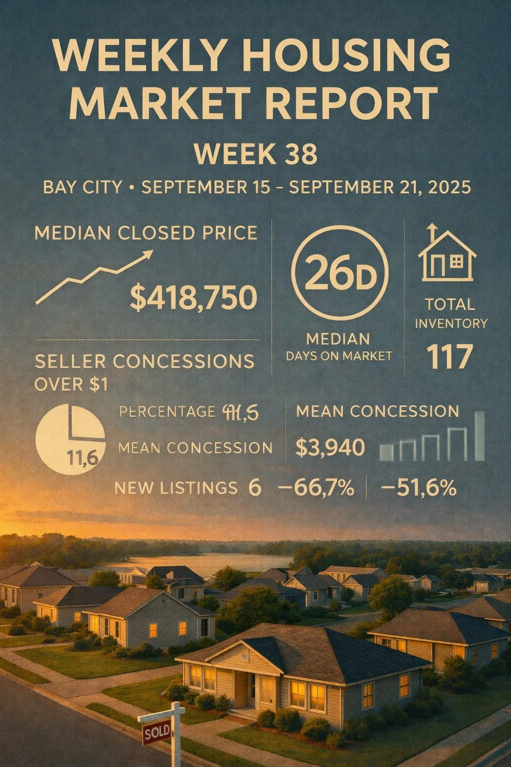 Weekly Housing Market Report – Bay City – Week 38: Sept 15–Sept 21, 2025