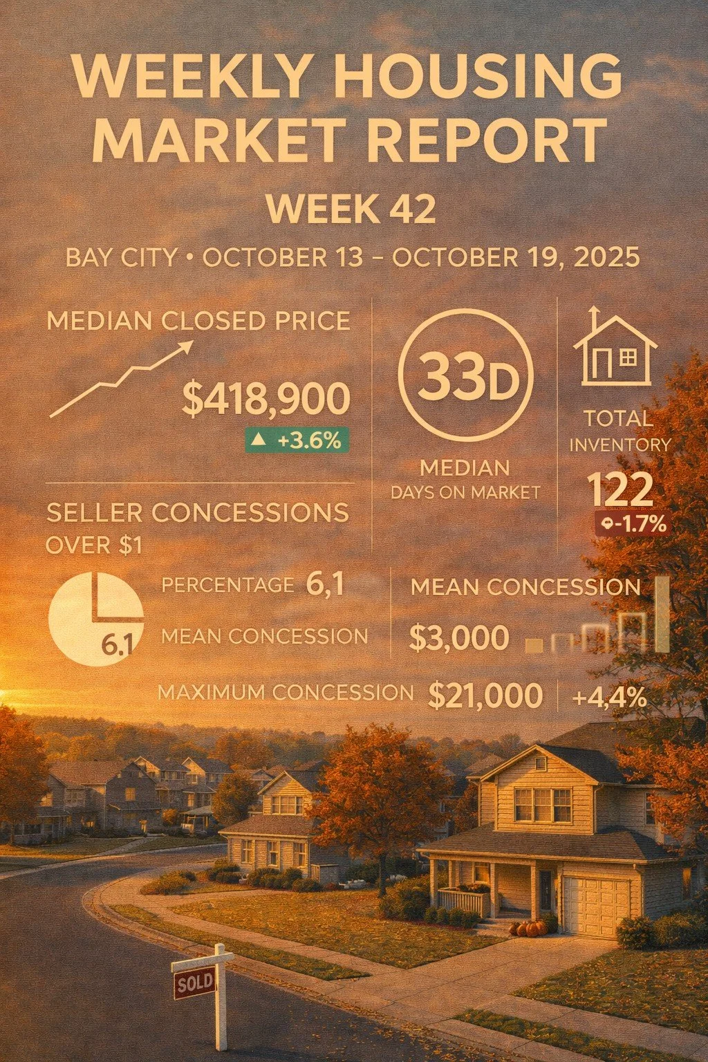 Weekly Housing Market Report – Bay City – Week 42: Oct 13–Oct 19, 2025