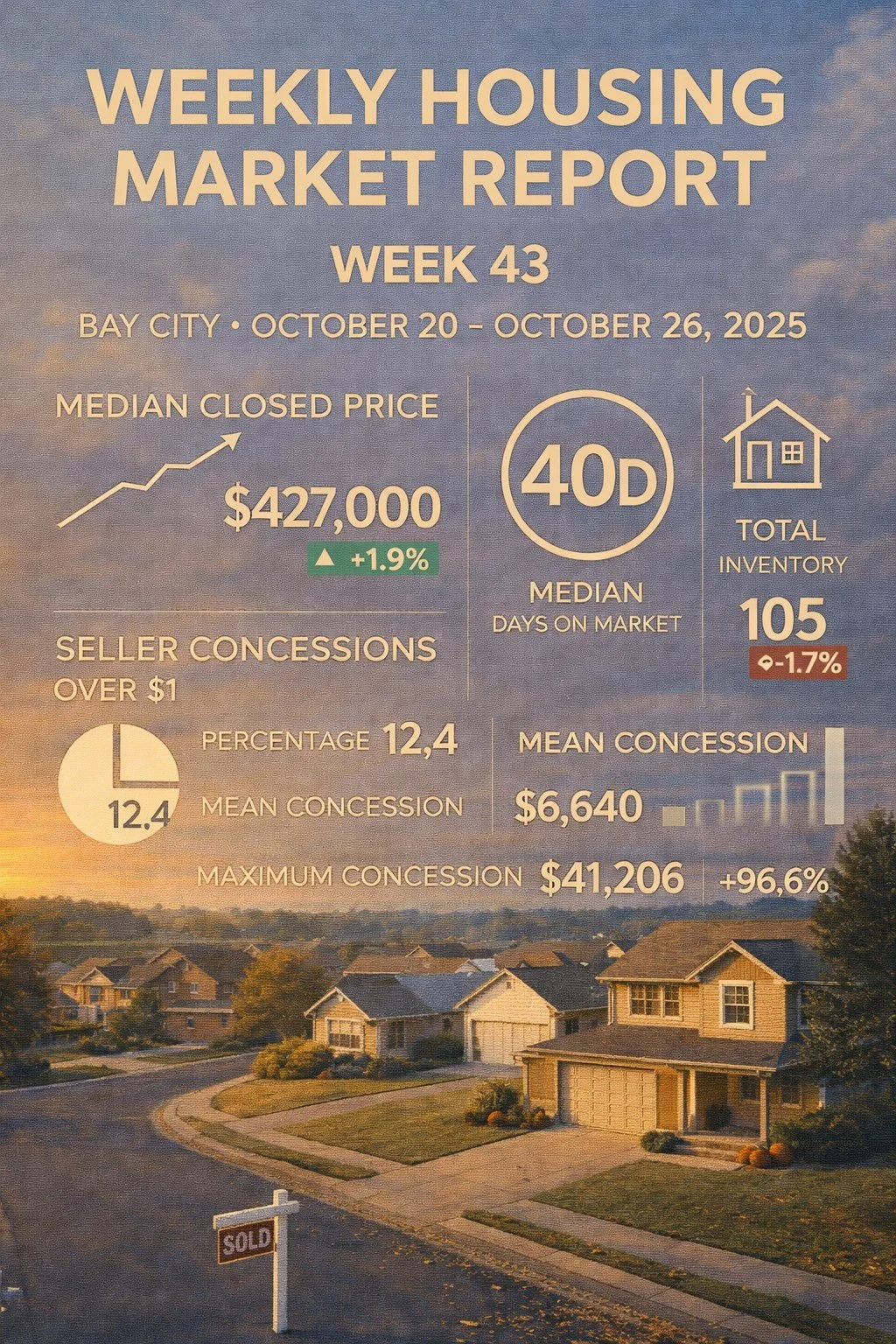 Weekly Housing Market Report – Bay City – Week 43: Oct 20–Oct 26, 2025