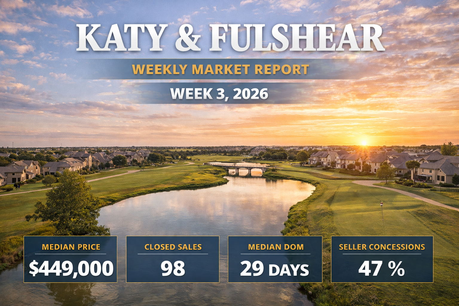 Weekly Housing Market Report – Katy &amp; Fulshear – Week 3 January 12, 2026 – January 18, 2026