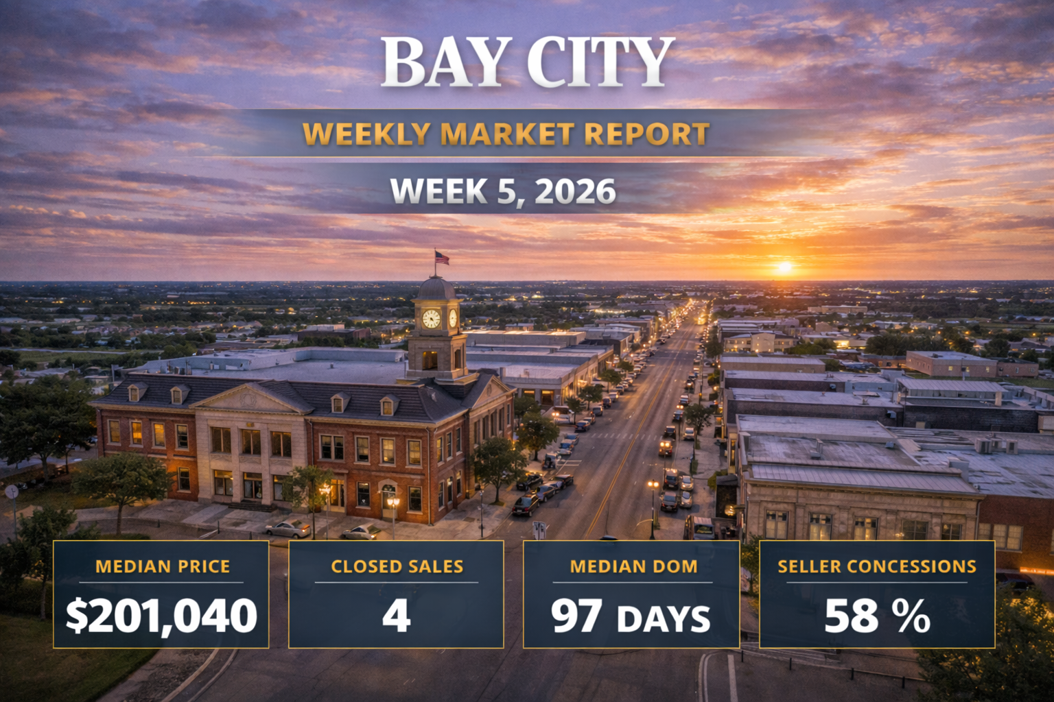 Weekly Housing Market Report – Bay City – Week 5: Jan 26–Feb 1, 2026