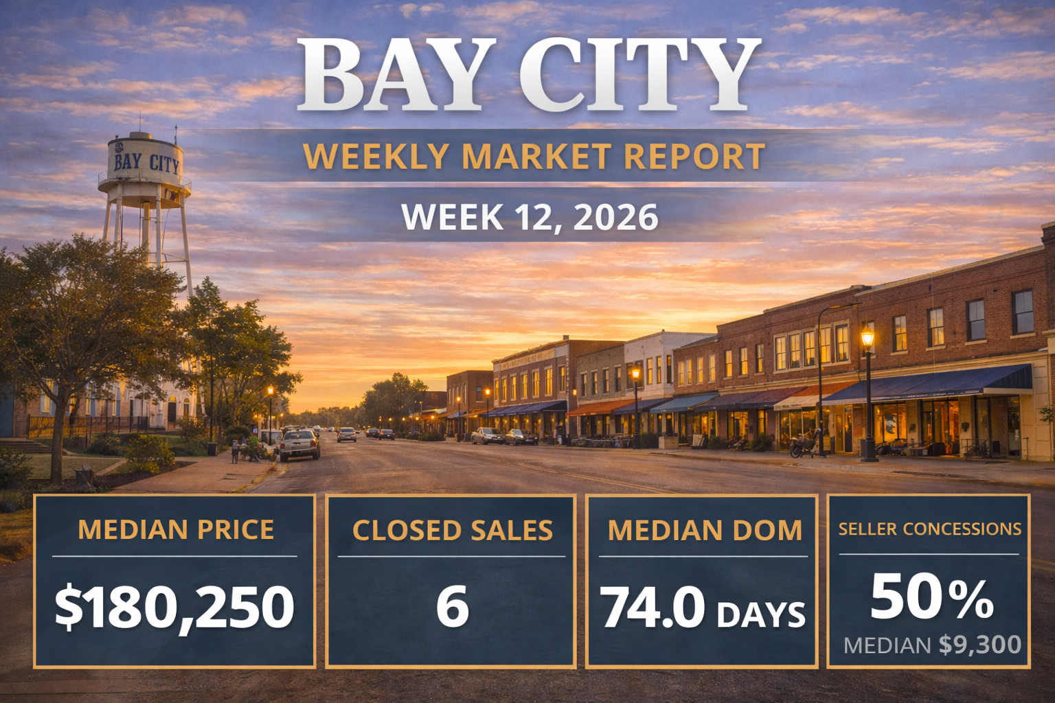 Weekly Housing Market Report – Bay City – Week 12 March 16, 2026 – March 22, 2026