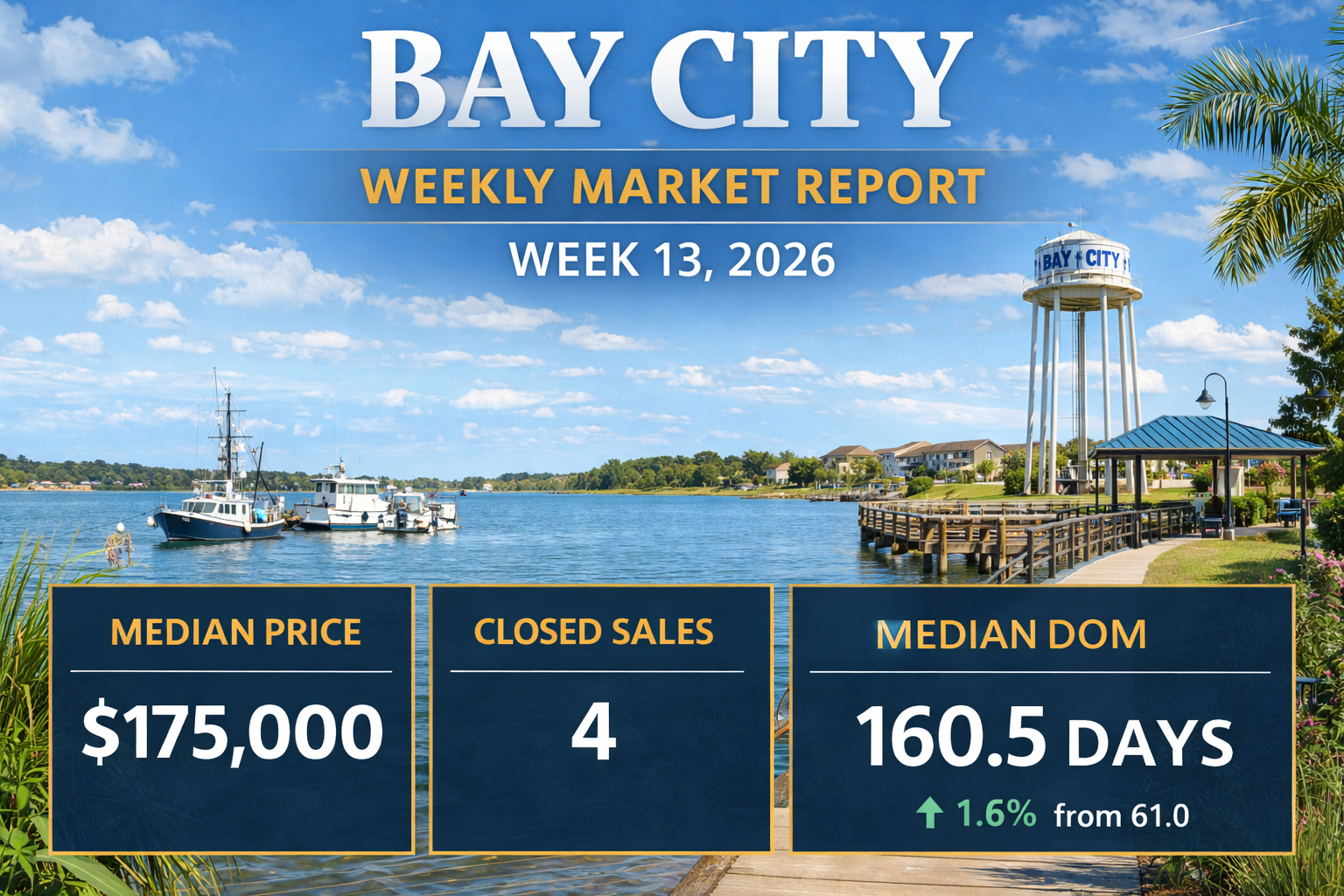 Weekly Housing Market Report – Bay City – Week 13 March 23, 2026 – March 29, 2026