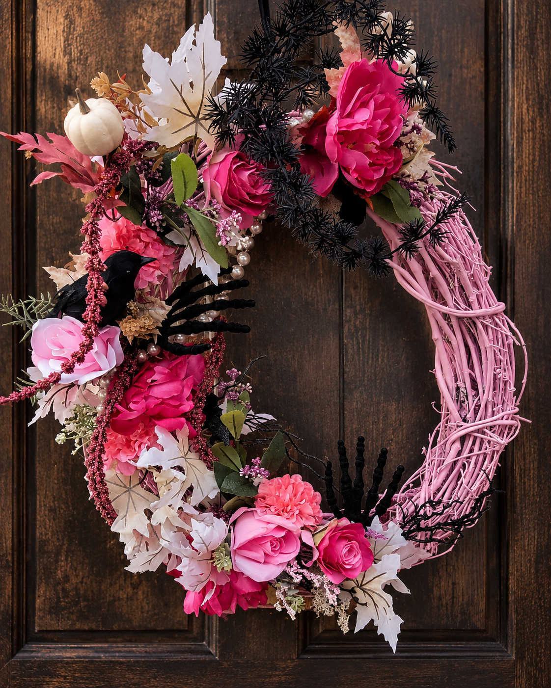 Roses & Ravens 18-inch Halloween wreath.png