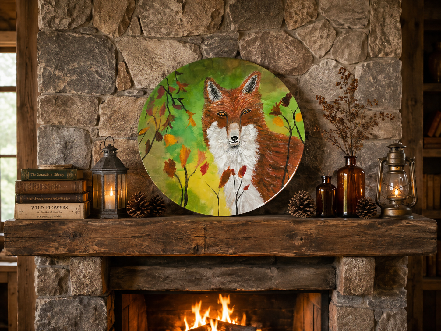 Original fox painting sealed with clear epoxy resin.png
