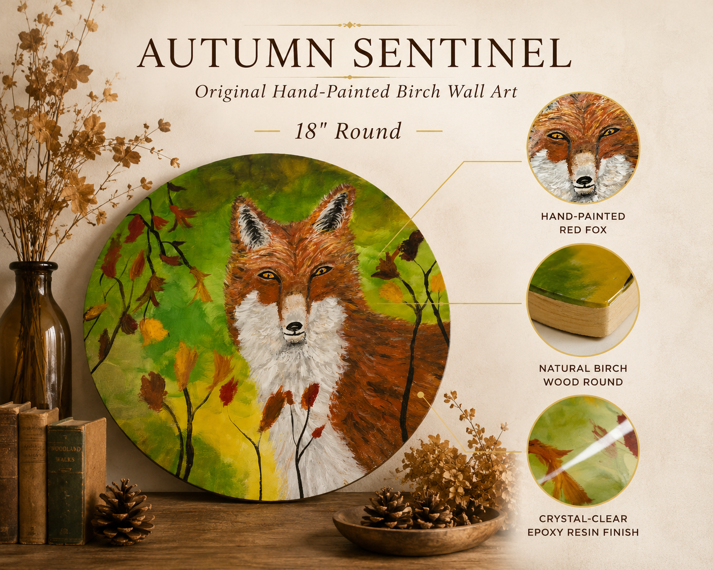 Nature-inspired fox painting for cabin décor.png