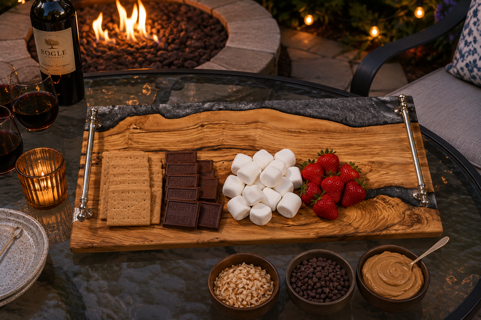 Olivewood entertaining board with smores.png