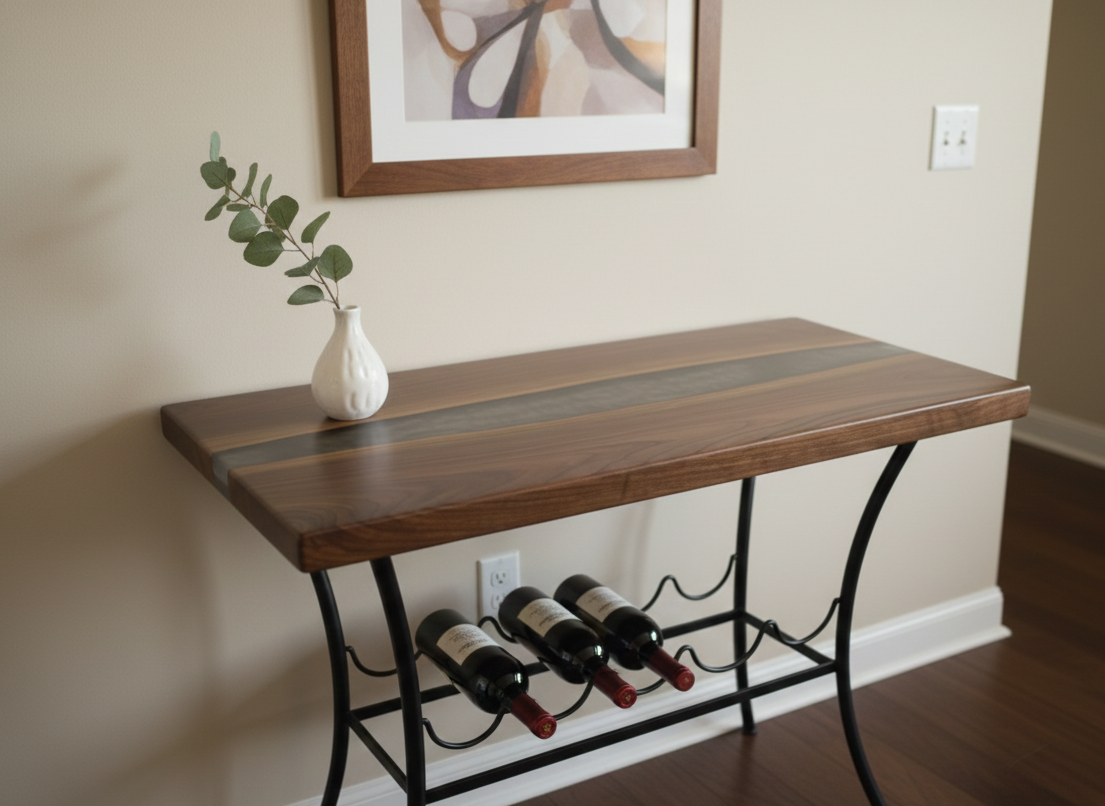 Moonlit Reserve Wine Rack displayed on interior wall.png
