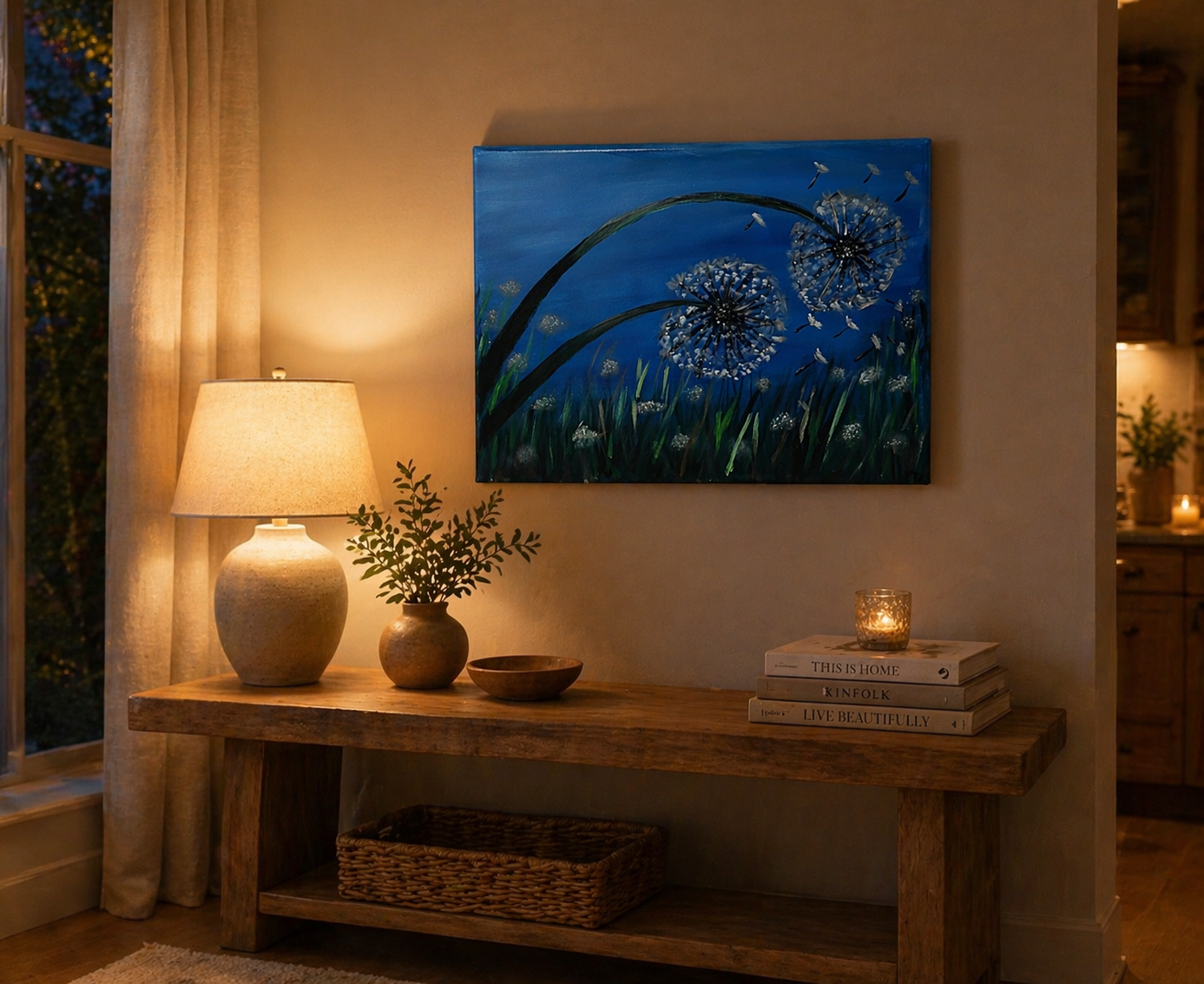 painted dandelion artwork twilight wall.png