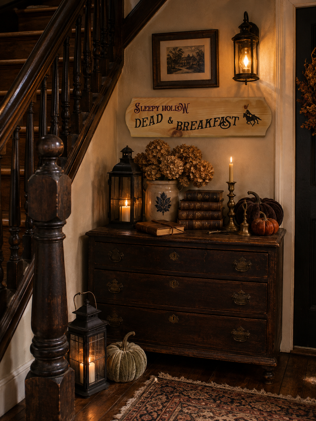 Sleepy Hollow Dead and Breakfast handcrafted Halloween wood sign.png