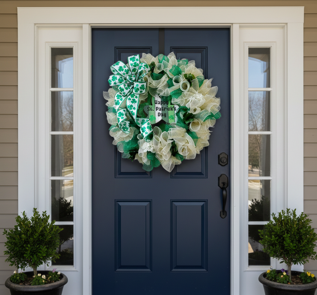 Shamrock Cheer St. Patrick’s Day front door wreath.png