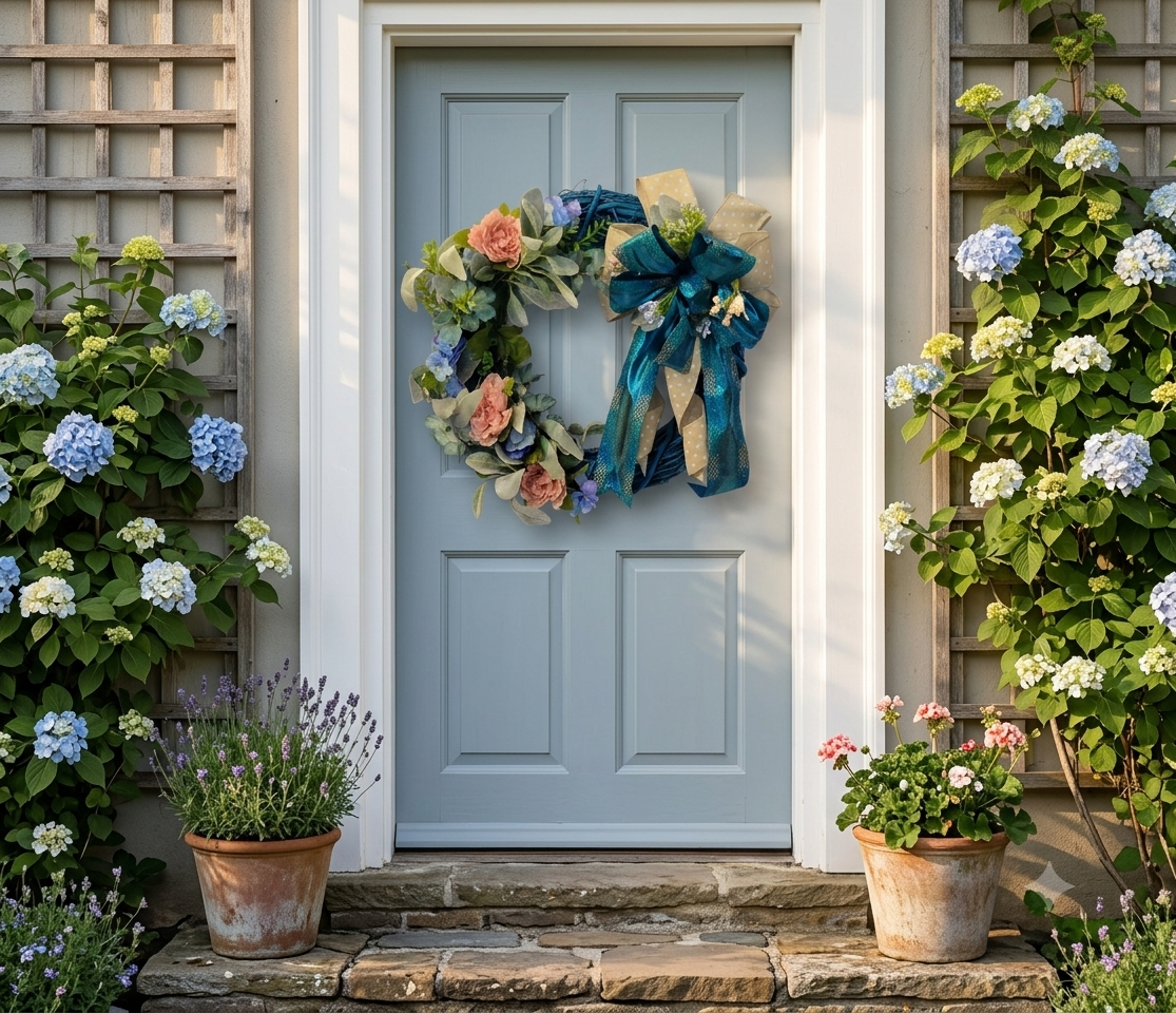 Decorative turquoise door wreath.png