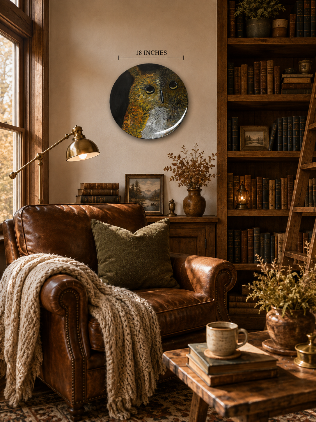 Hand-painted wildlife wall art featuring a watchful owl.png