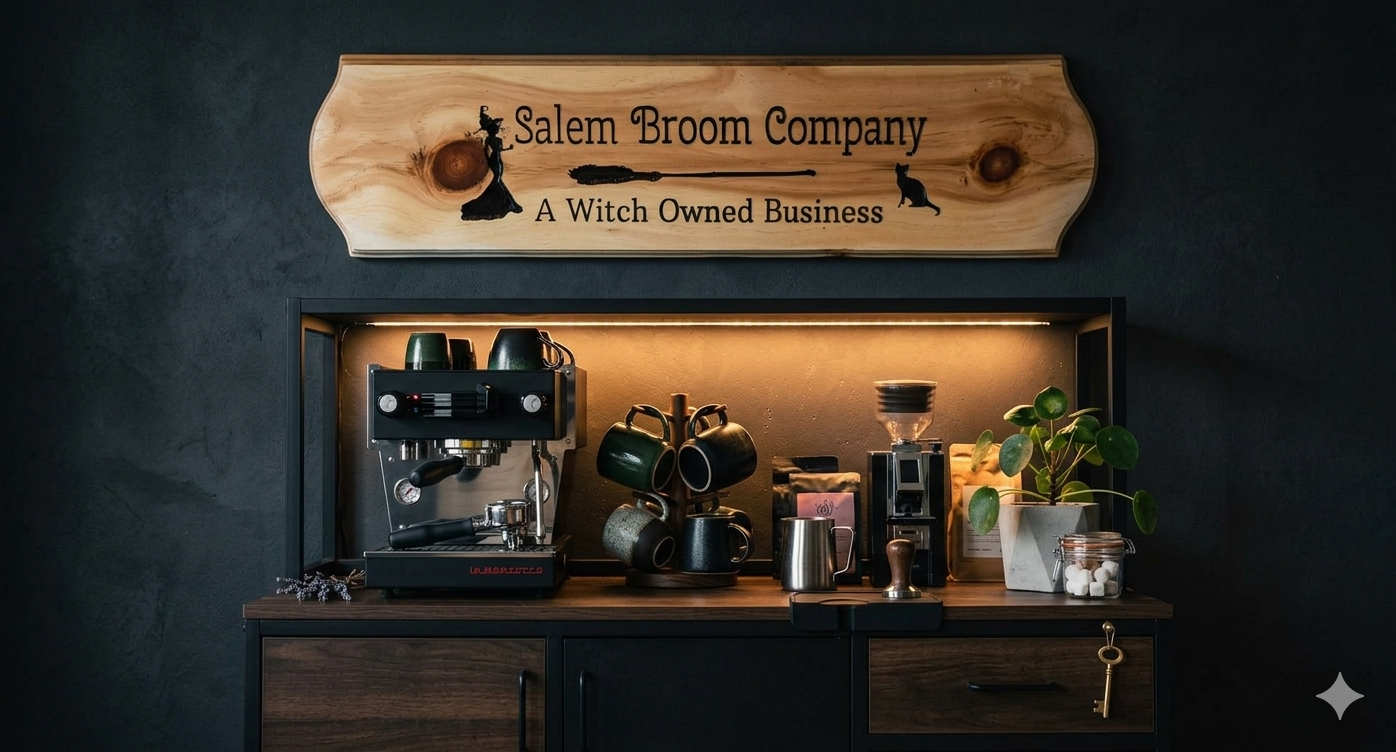 halloween wood sign with black lettering broom design.png