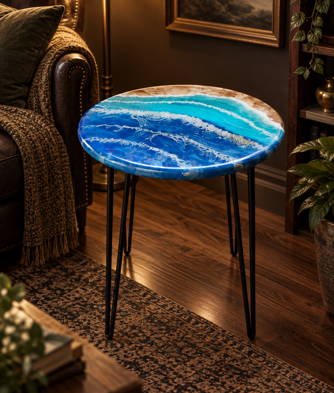 small beachwave accent table