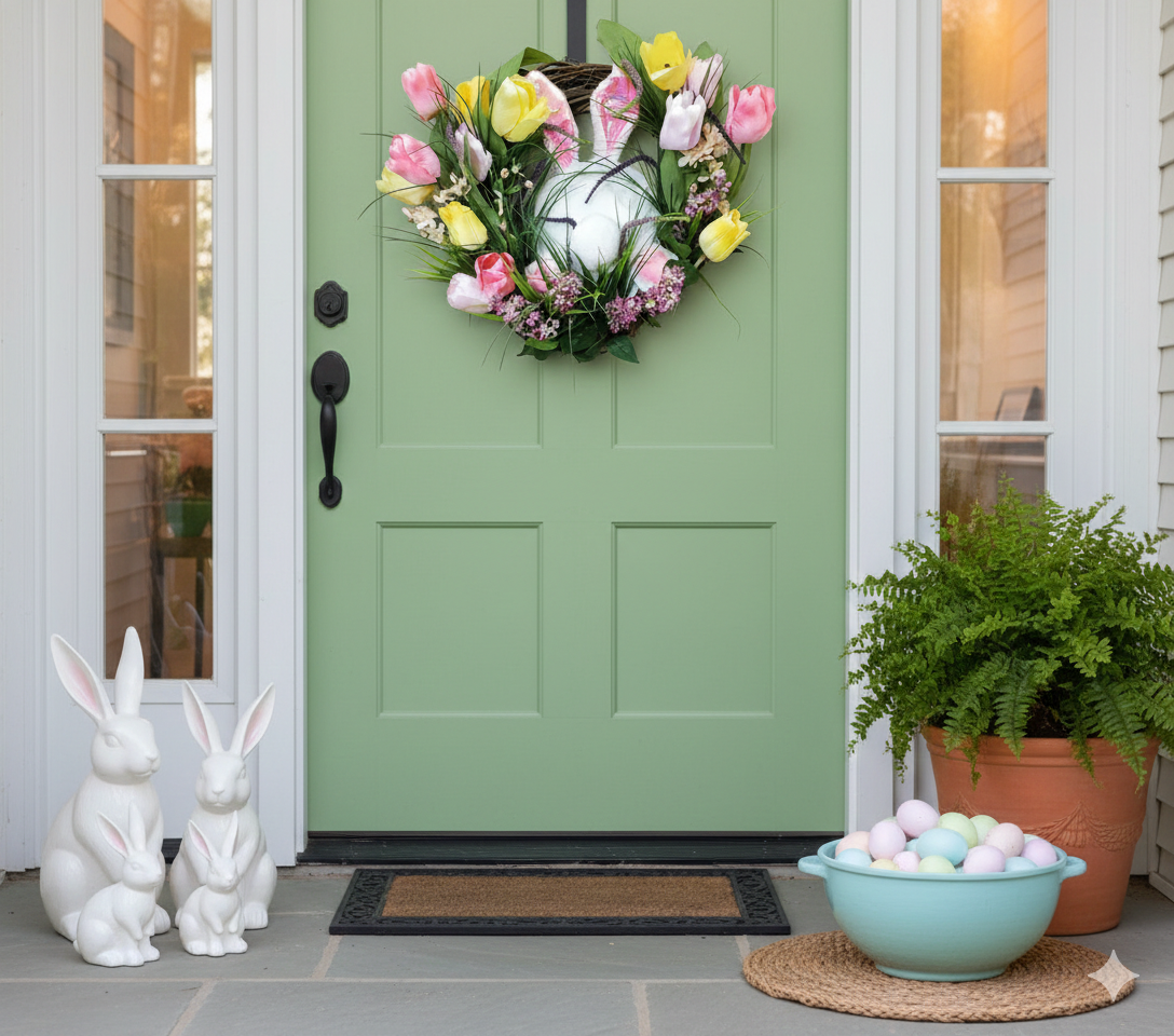 whimsical easter bunny wreath decor.png