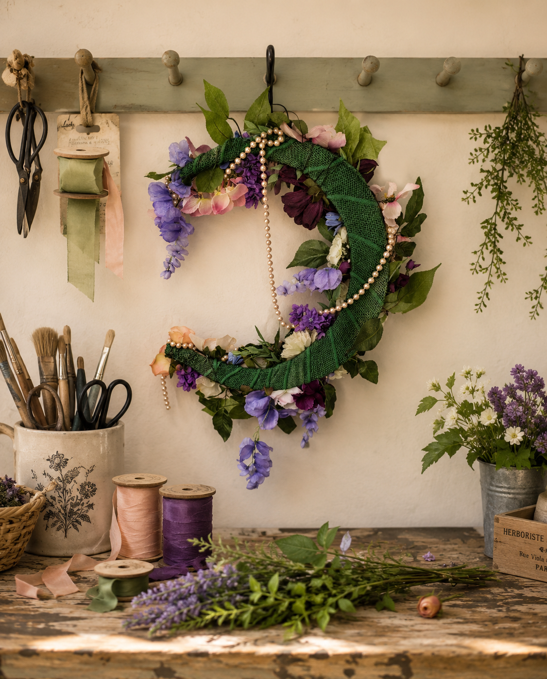 Back of crescent moon wreath showing construction.png