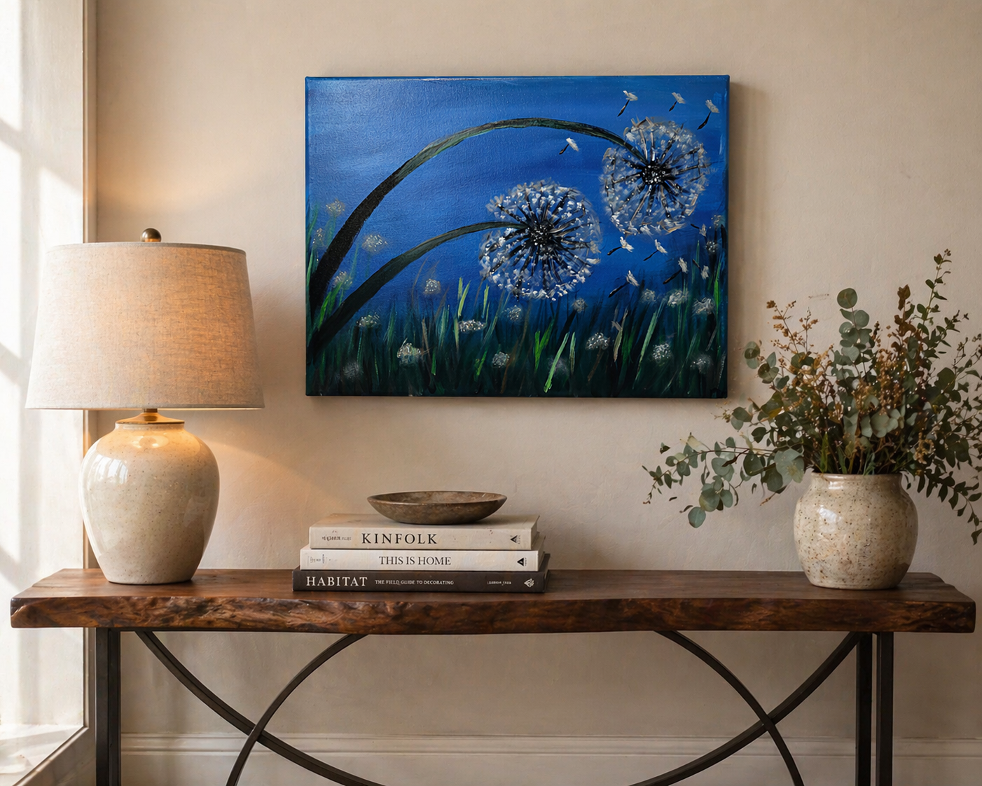 dandelion canvas wall art living room.png