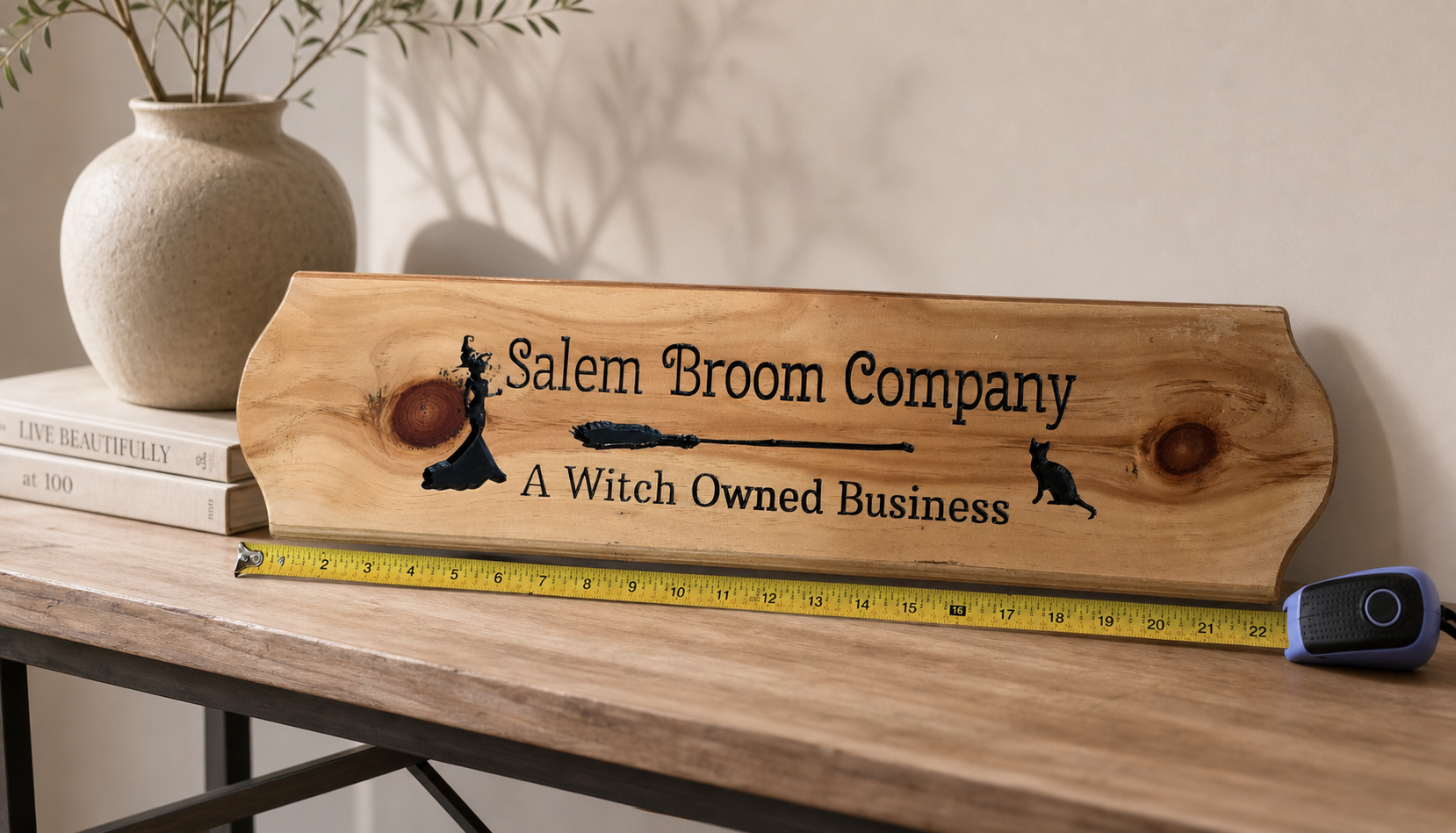 Halloween themed wood sign with natural grain detail.png