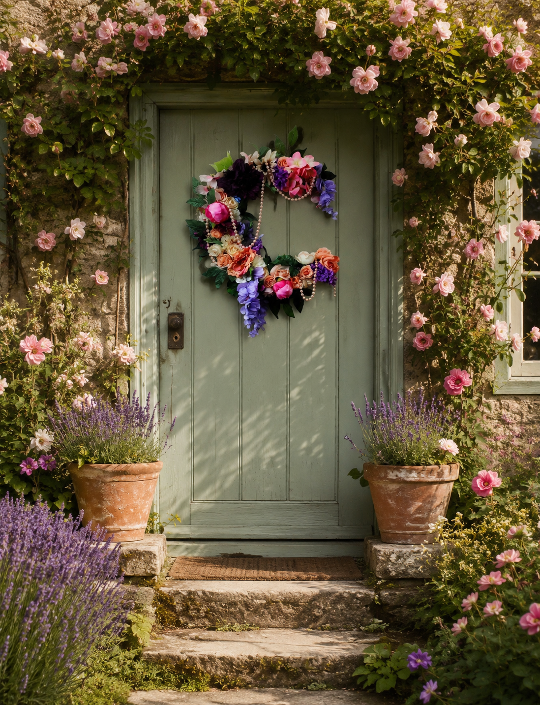 Blush pink wreath for front door décor.png