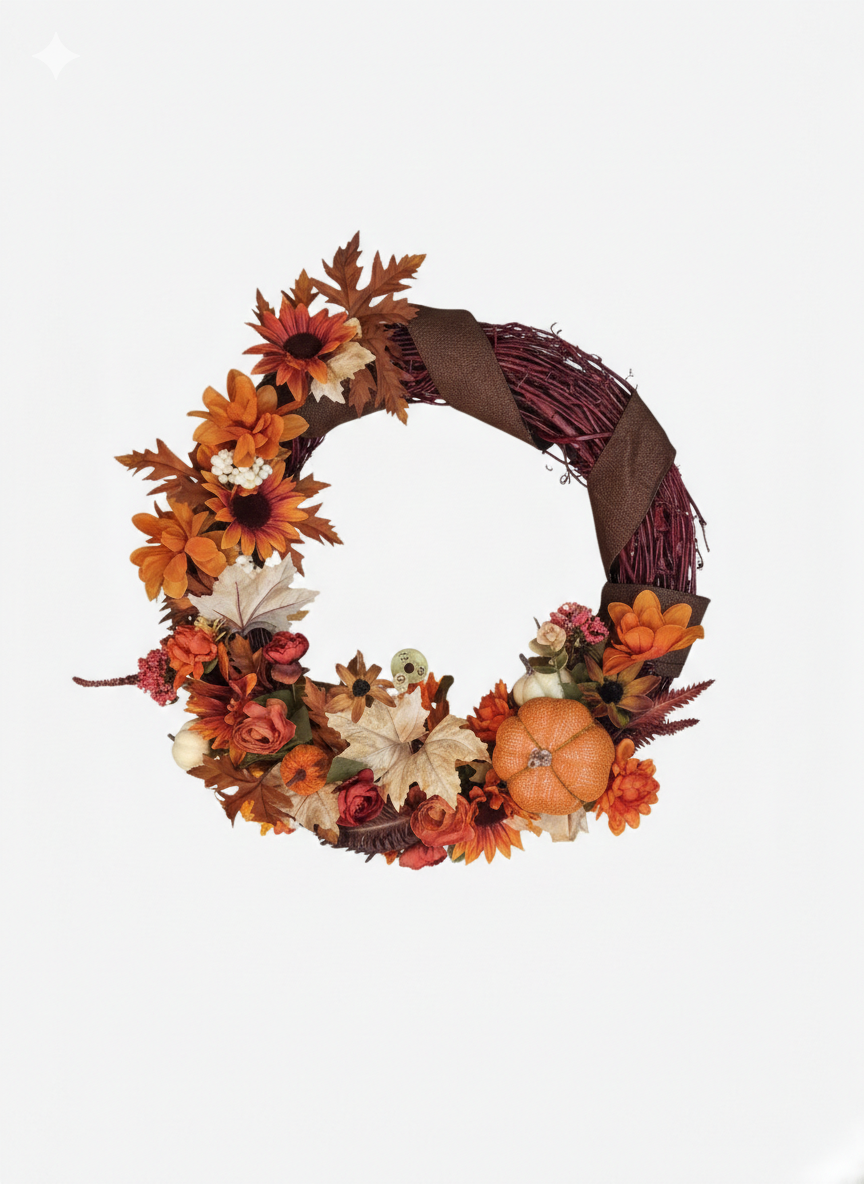 Falling Into Autumn – Cranberry Grapevine Wreath