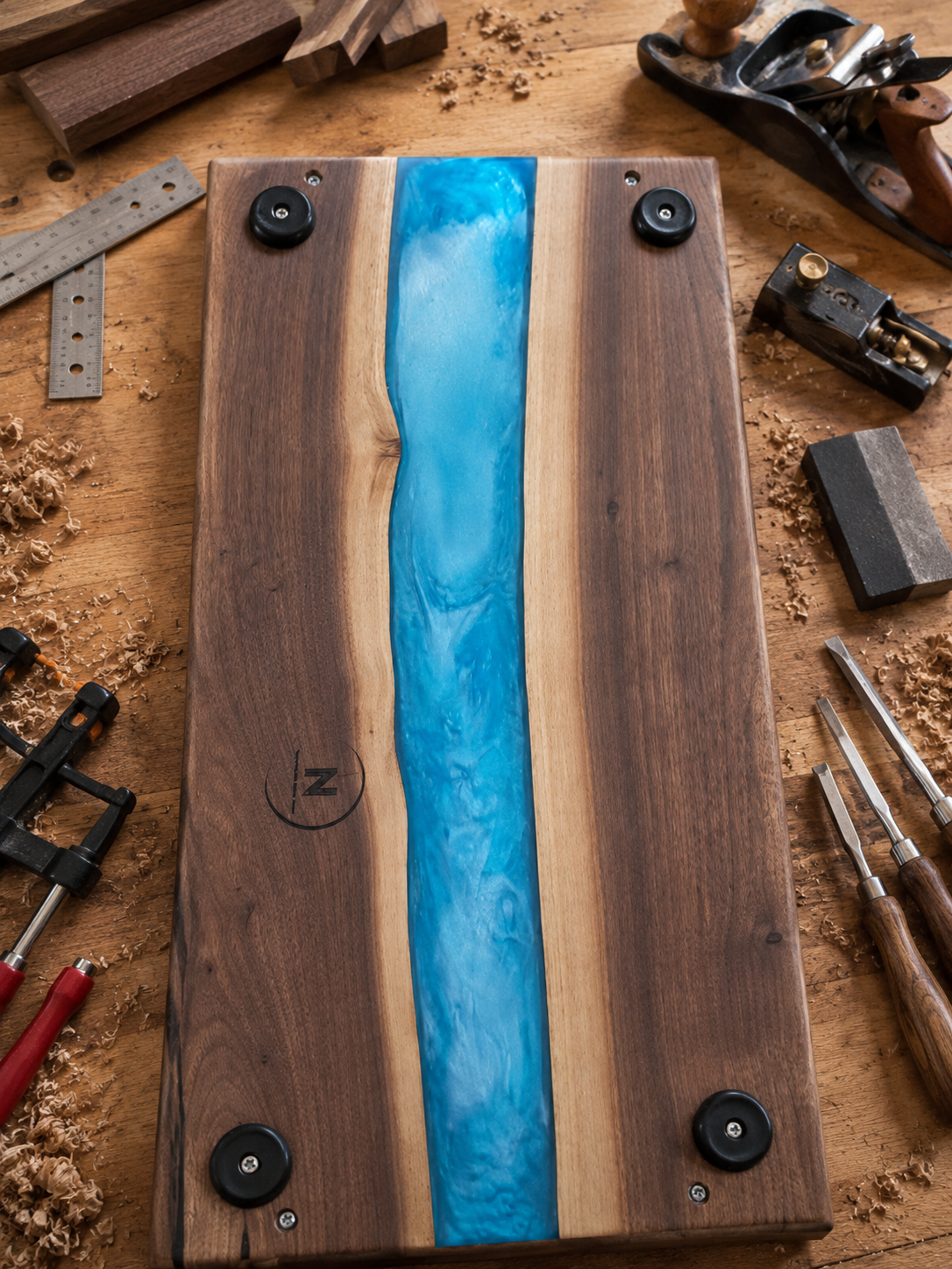 back of Luxury walnut cheese board for entertaining and serving appetizers.png