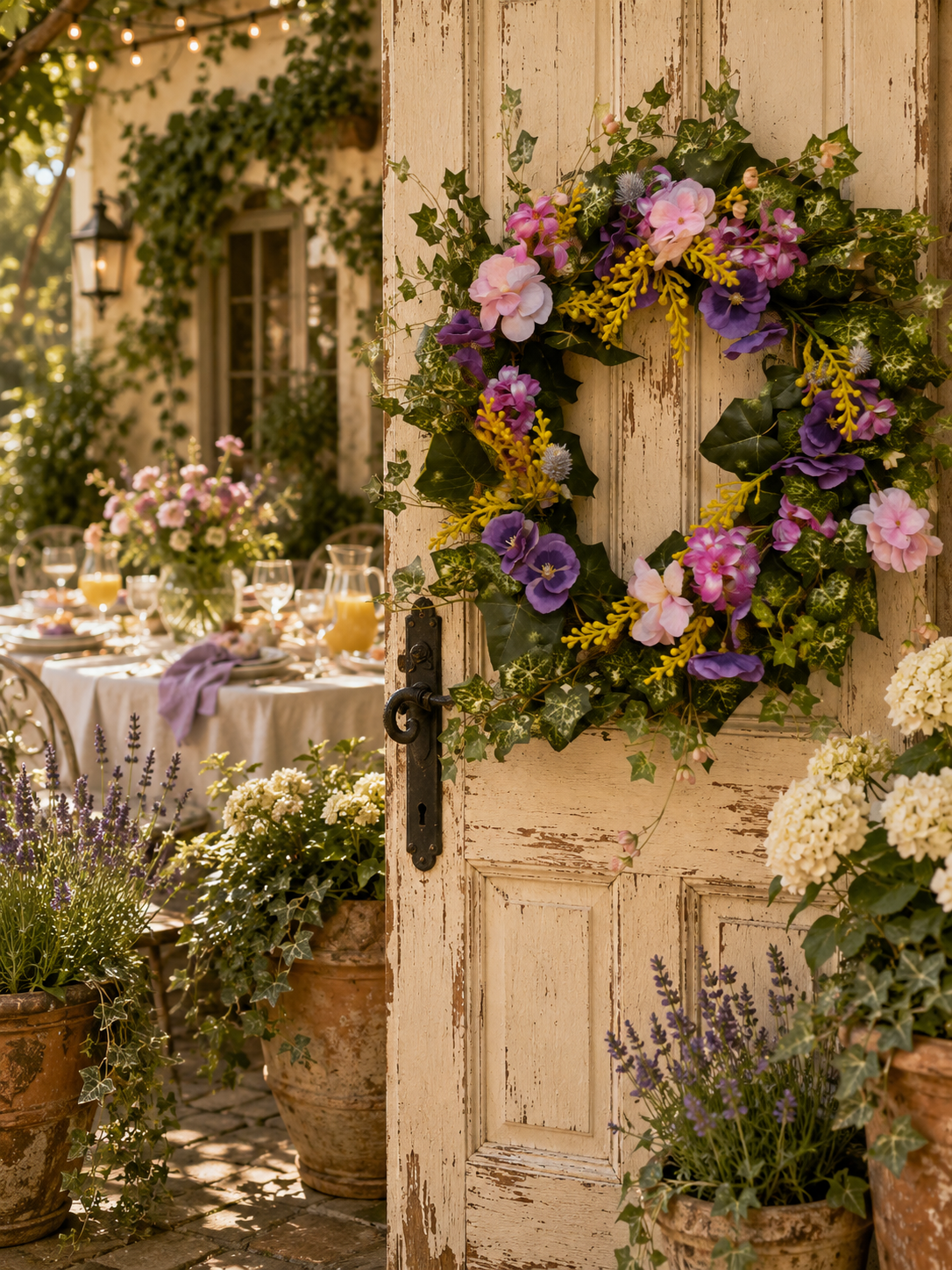 Handmade spring wreath with trailing ivy.png