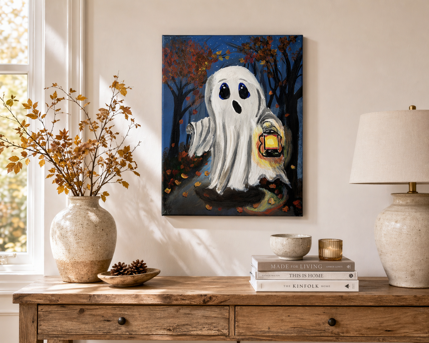 autumn ghost wall art in natural light.png