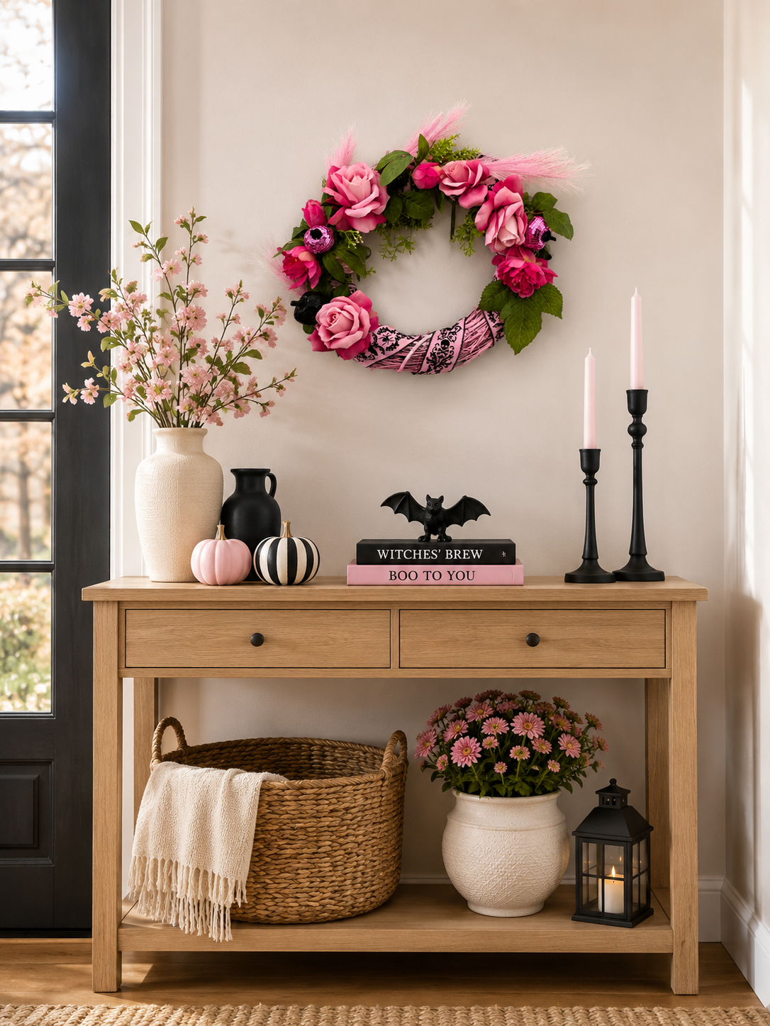 Pink Halloween wreath.png