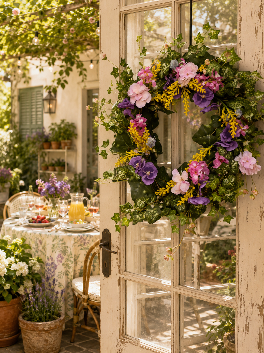 Elegant spring wreath for front door.png