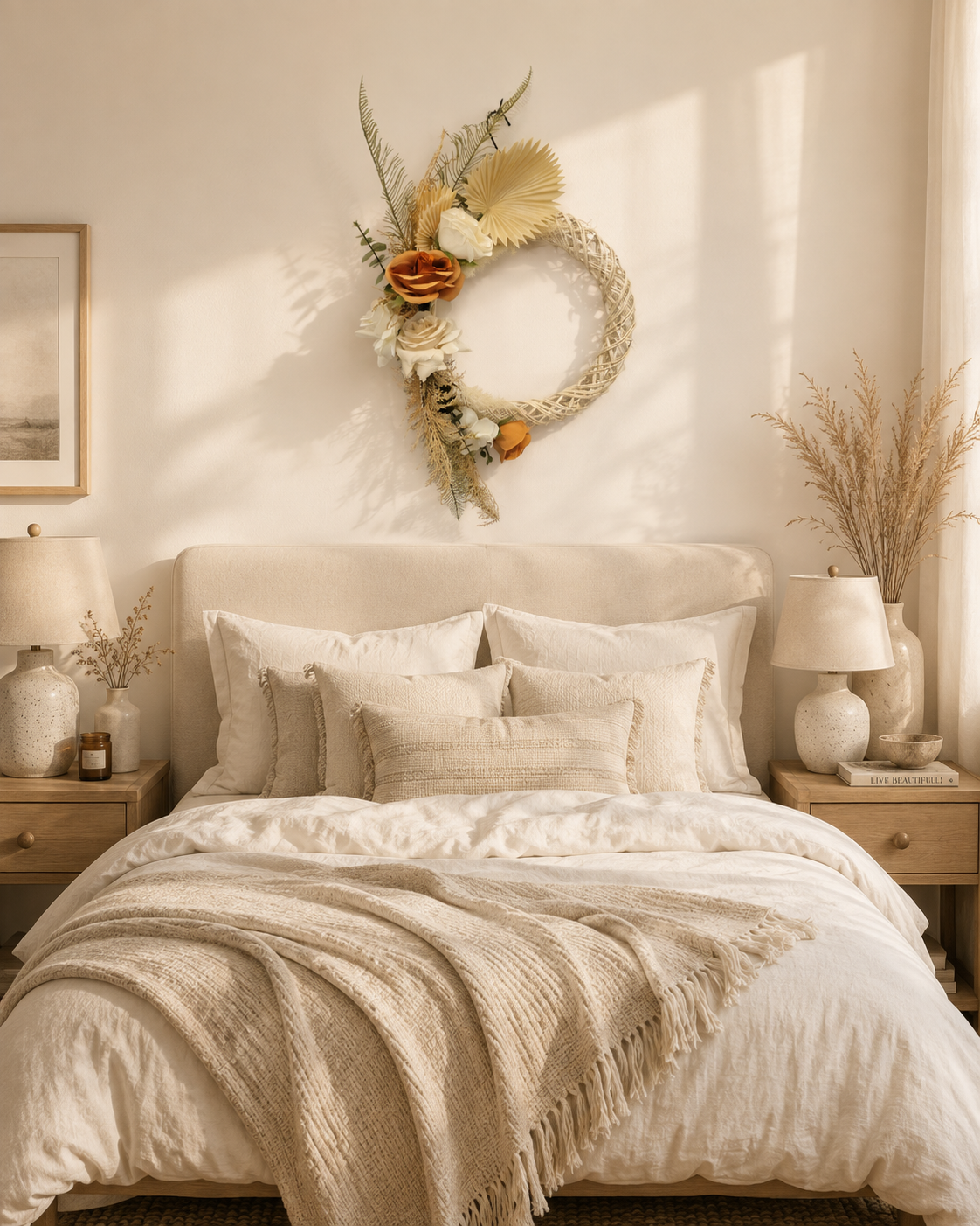Neutral wreath with woven rattan and botanical greenery.png